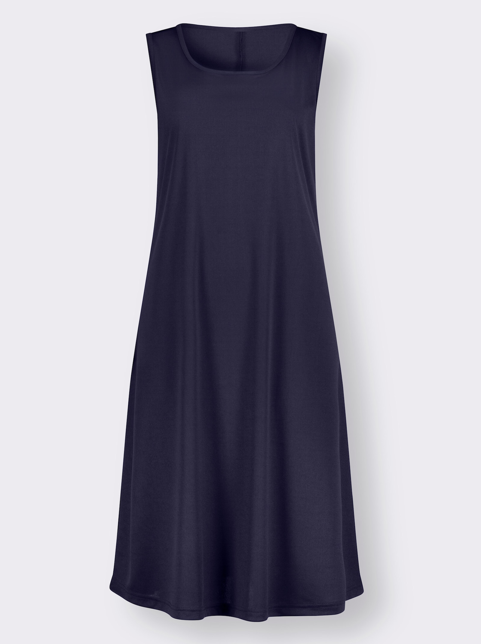 Trikåklänning i dubbelpack - turkos-med tryck + marin