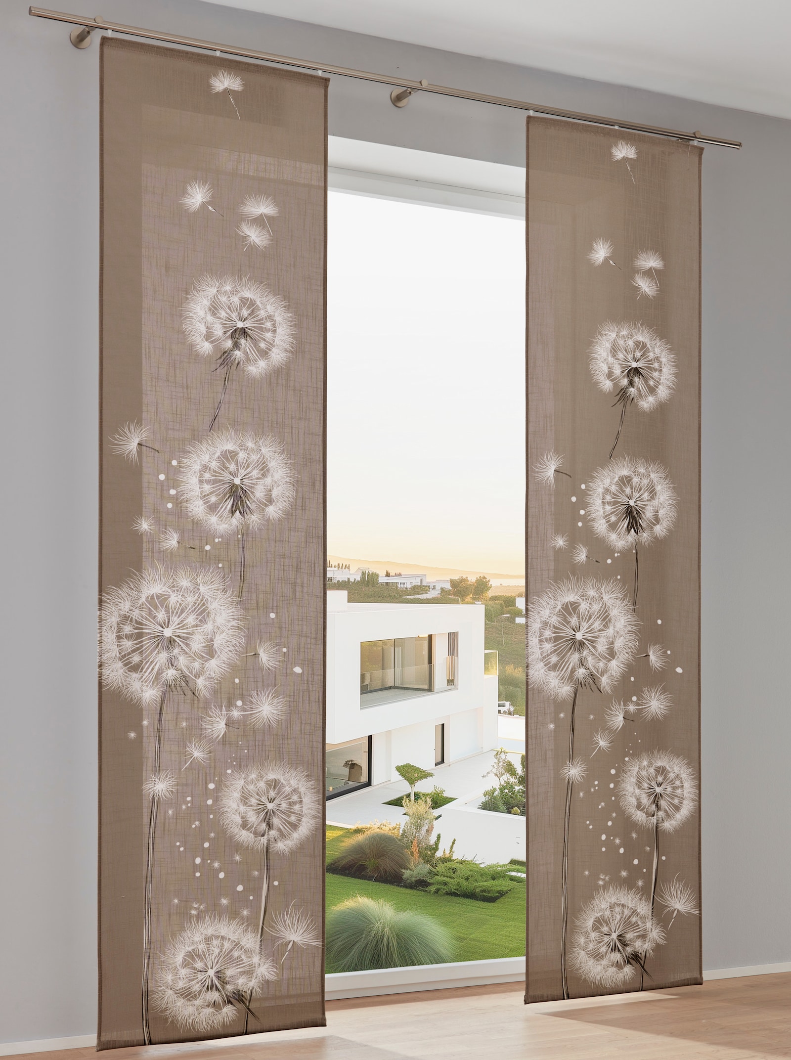 heine home Schiebevorhang - braun-weiss