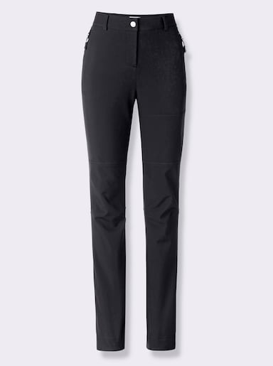 Softshell-broek met binnenkant van fleece - zwart