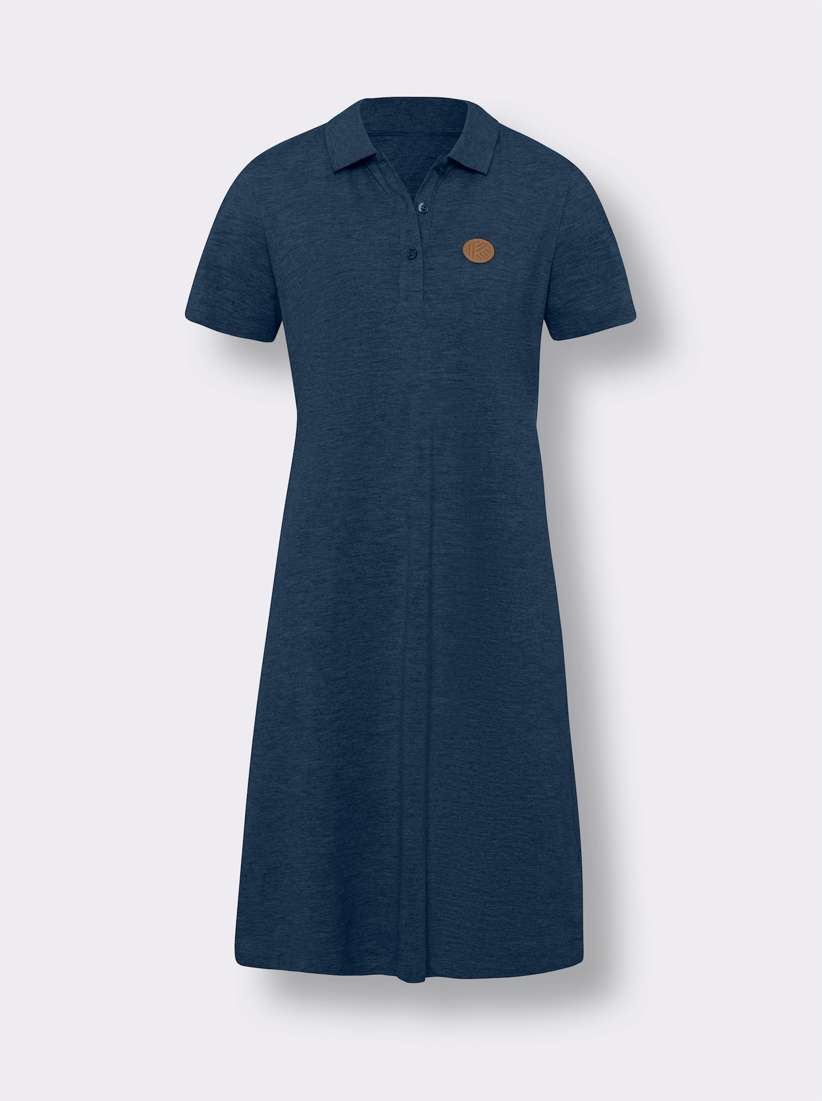 Polojurk van piqué - donkerblauw