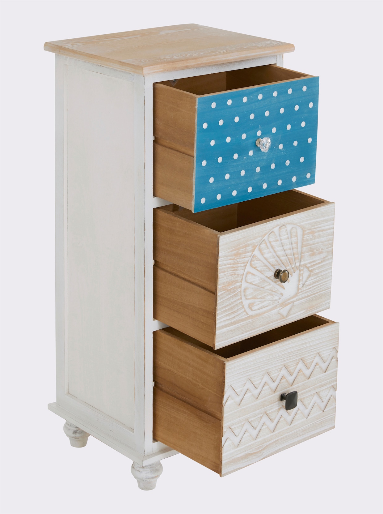 heine home Kommode - weiss-natur