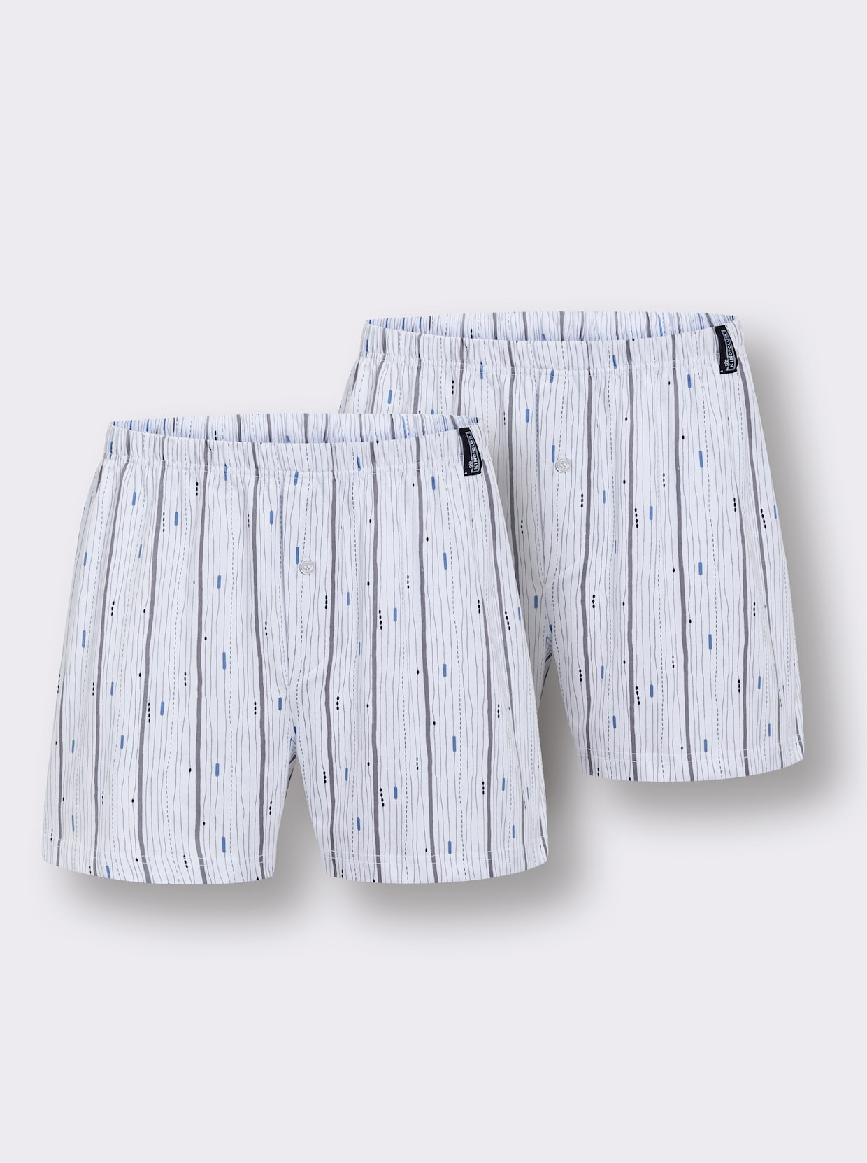 Boxershorts - 2x vita-med tryck