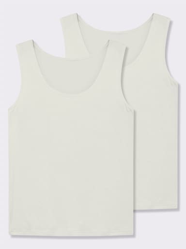 Nina von C. Achselhemd im Doppelpack - champagner