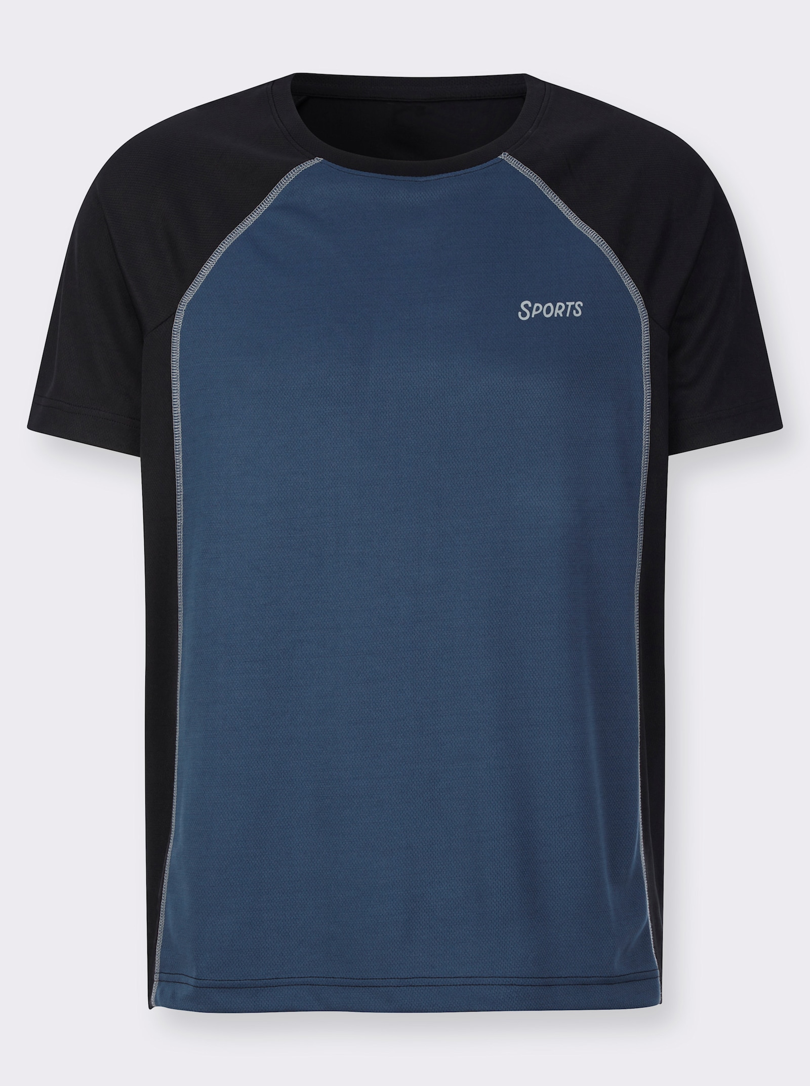 Träningstopp med kontraster - svart-mörkblå