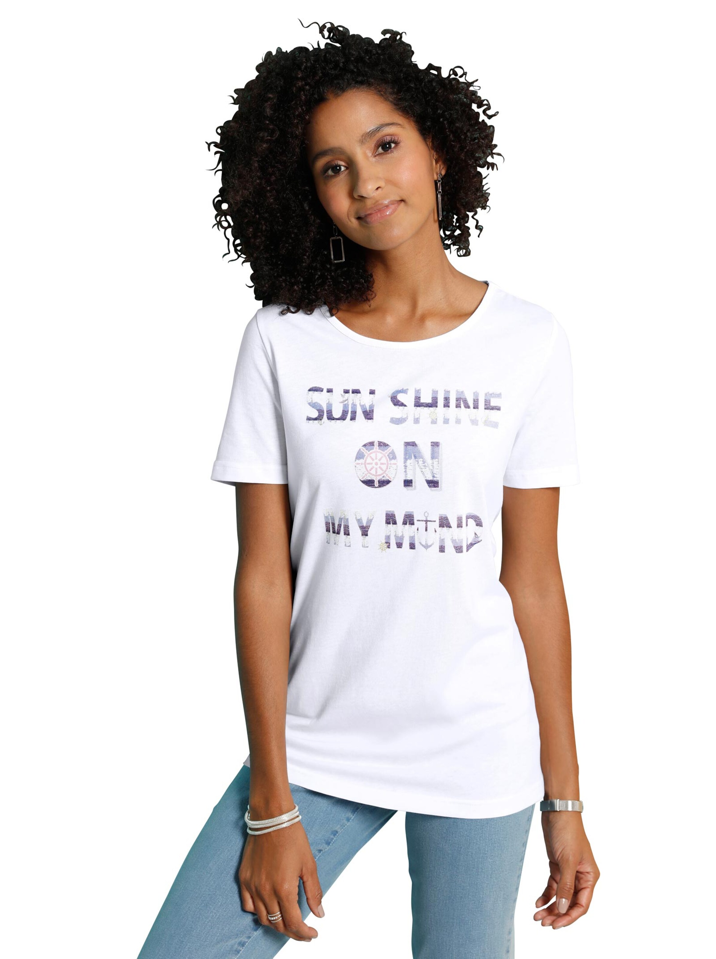 Shirt - weiß-gemustert