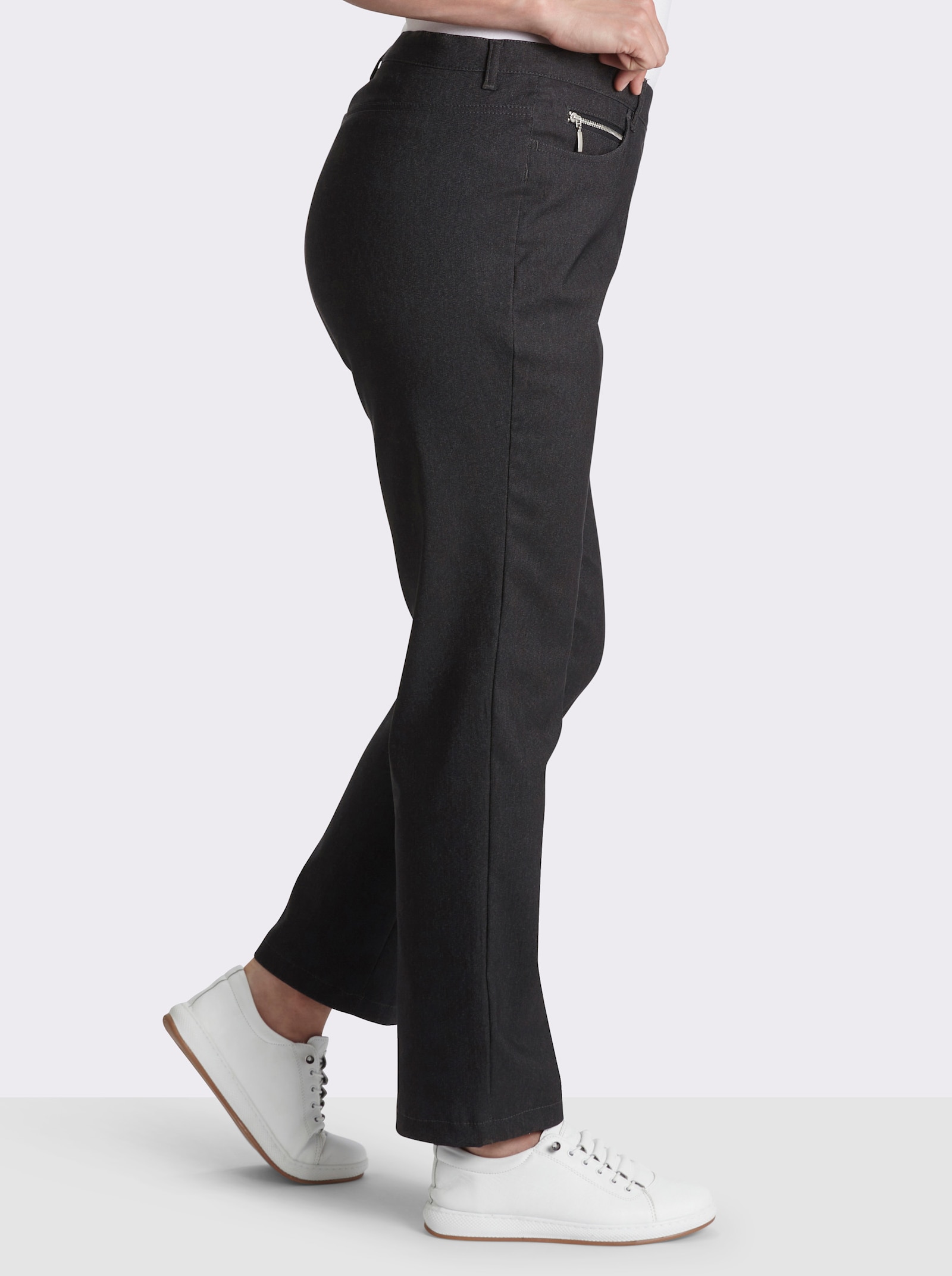 Stehmann Comfort line Thermohose in elastischer Bengalin-Qualität - grafit-meliert