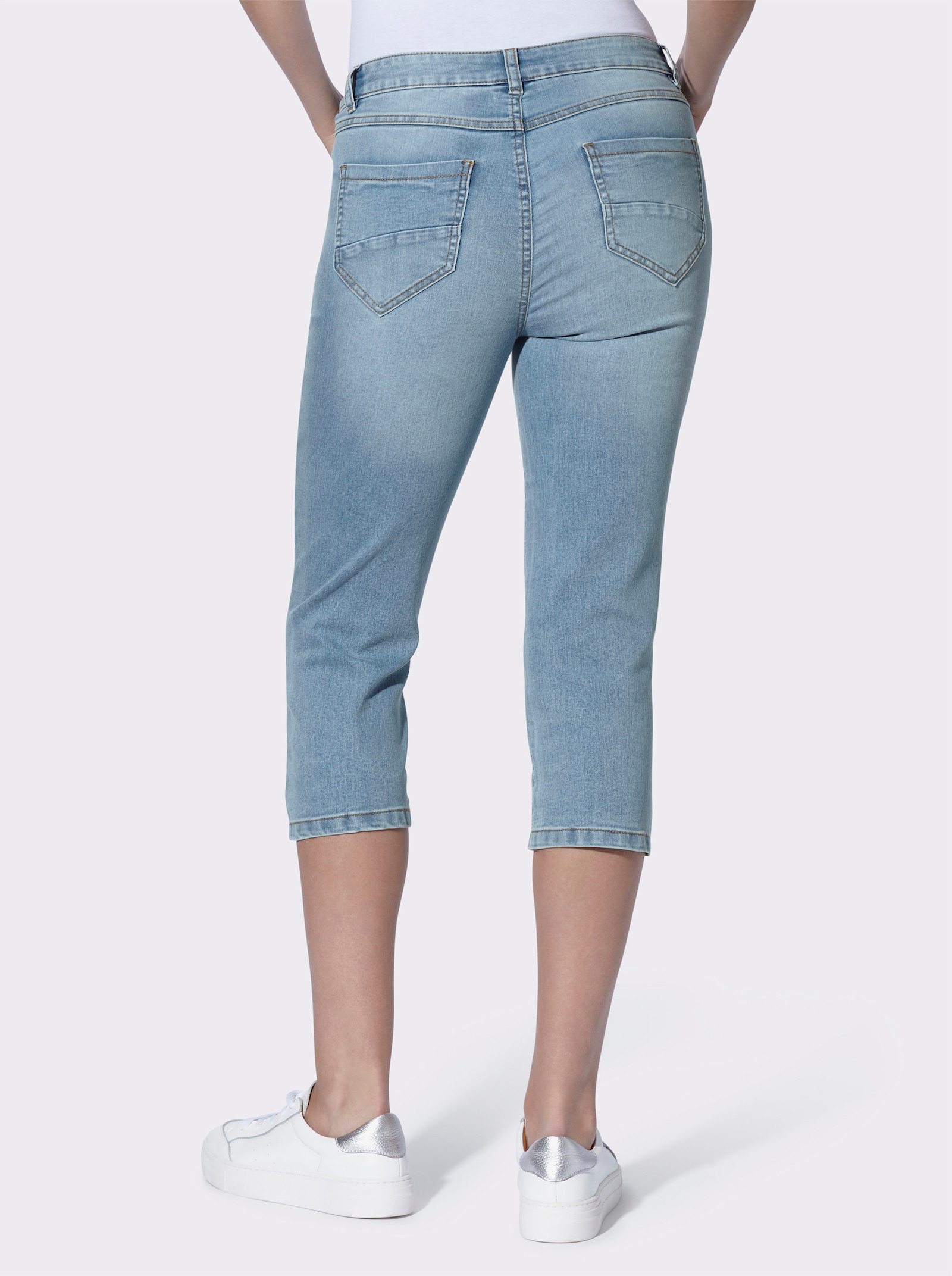 heine Caprijeans im 5-Pocket-Stil - blue-bleached