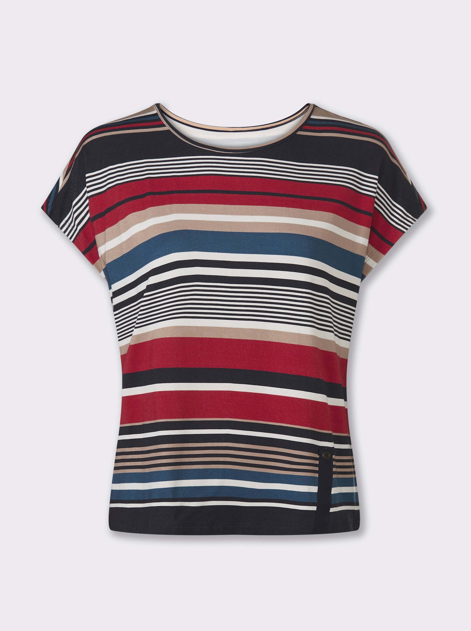 heine T-shirt à manches courtes avec rayures - sésame-rouge à rayures fines