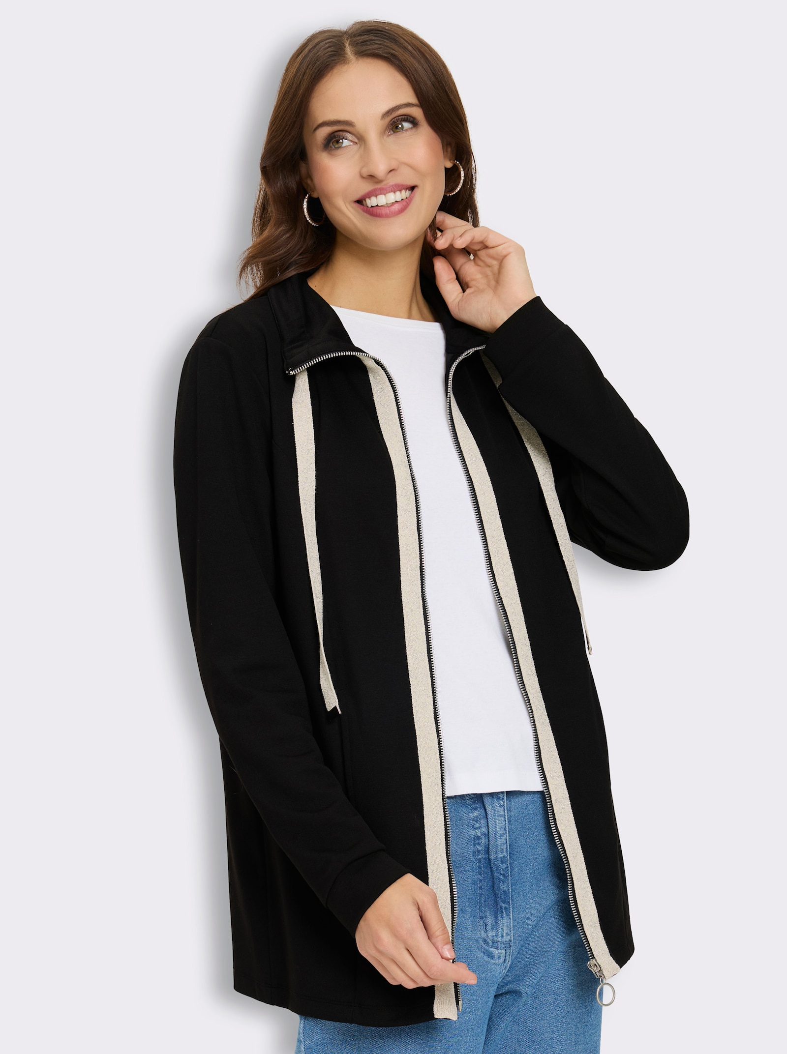 Sweatjacke - schwarz