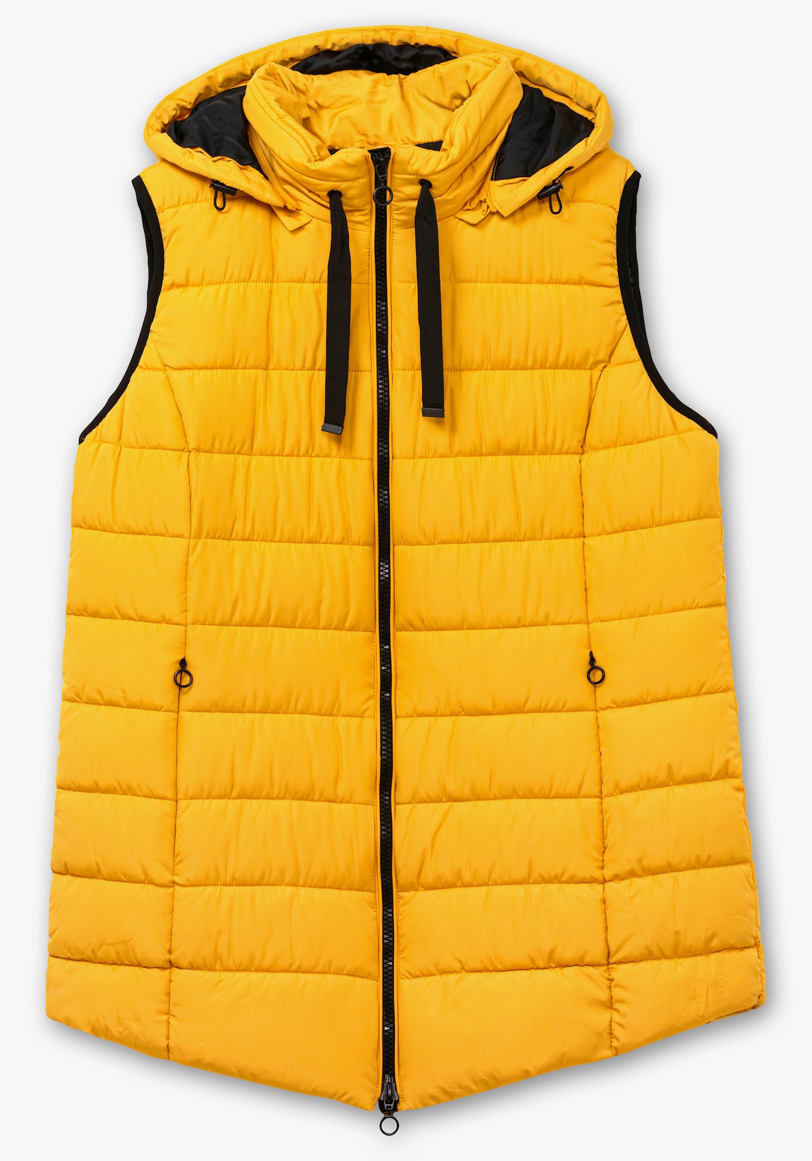 Steppweste mit abzippbarer Kapuze - ocker