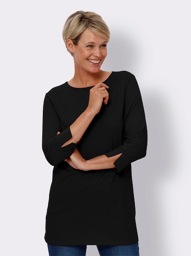 Rundhalsshirt - schwarz