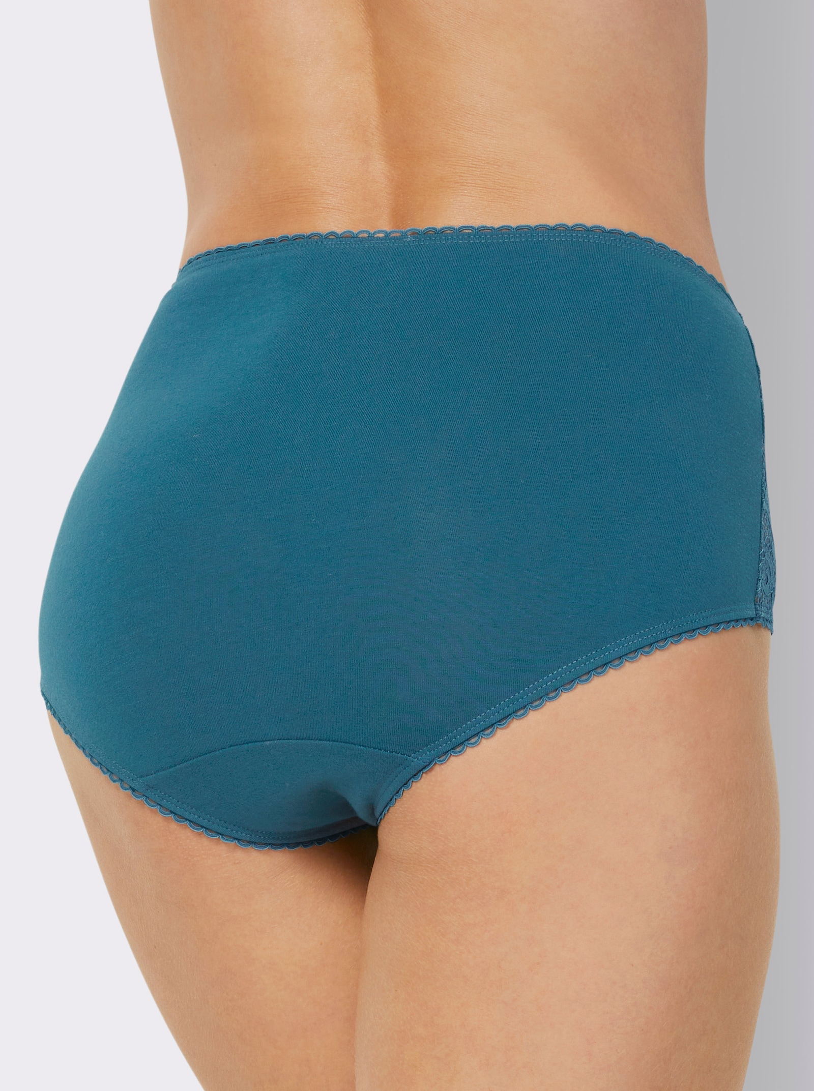 wäschepur Taillenslip mit breitem Spitzen-Einsatz - topas