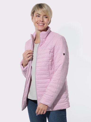 Steppjacke mit Reißverschluss-Taschen - rosé