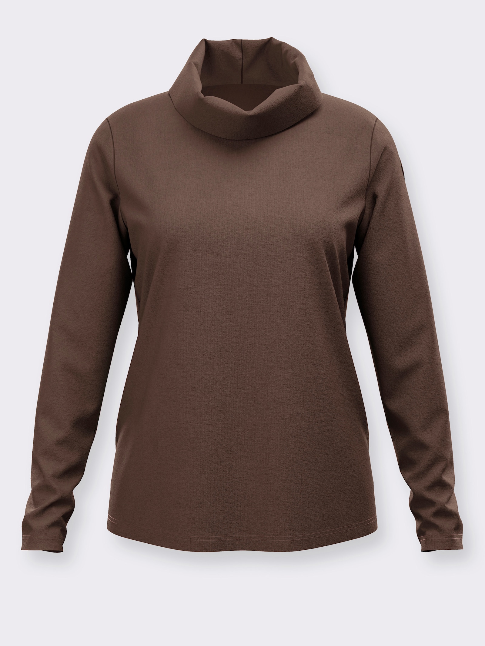 Rollkragenshirt aus reiner Baumwolle - schoko