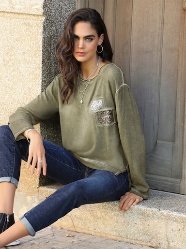 heine Langarmbluse - khaki