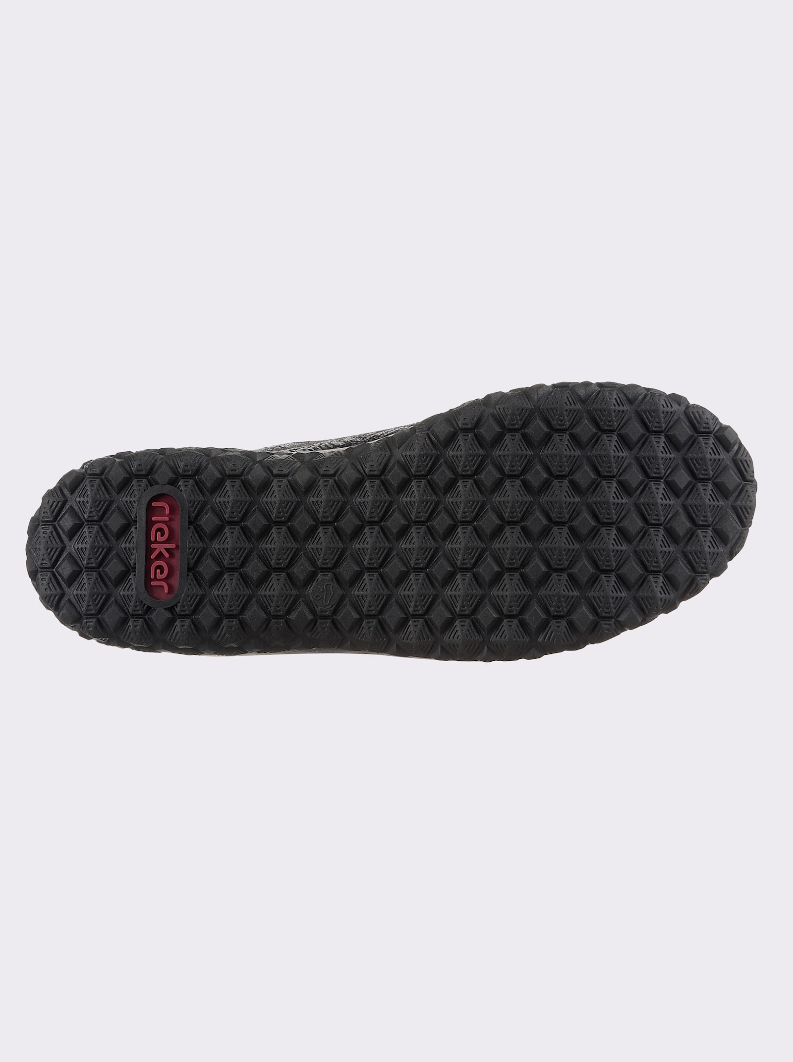 Rieker Schnürschuh mit Stretch-Einsatz, für kräftige Füße - schwarz