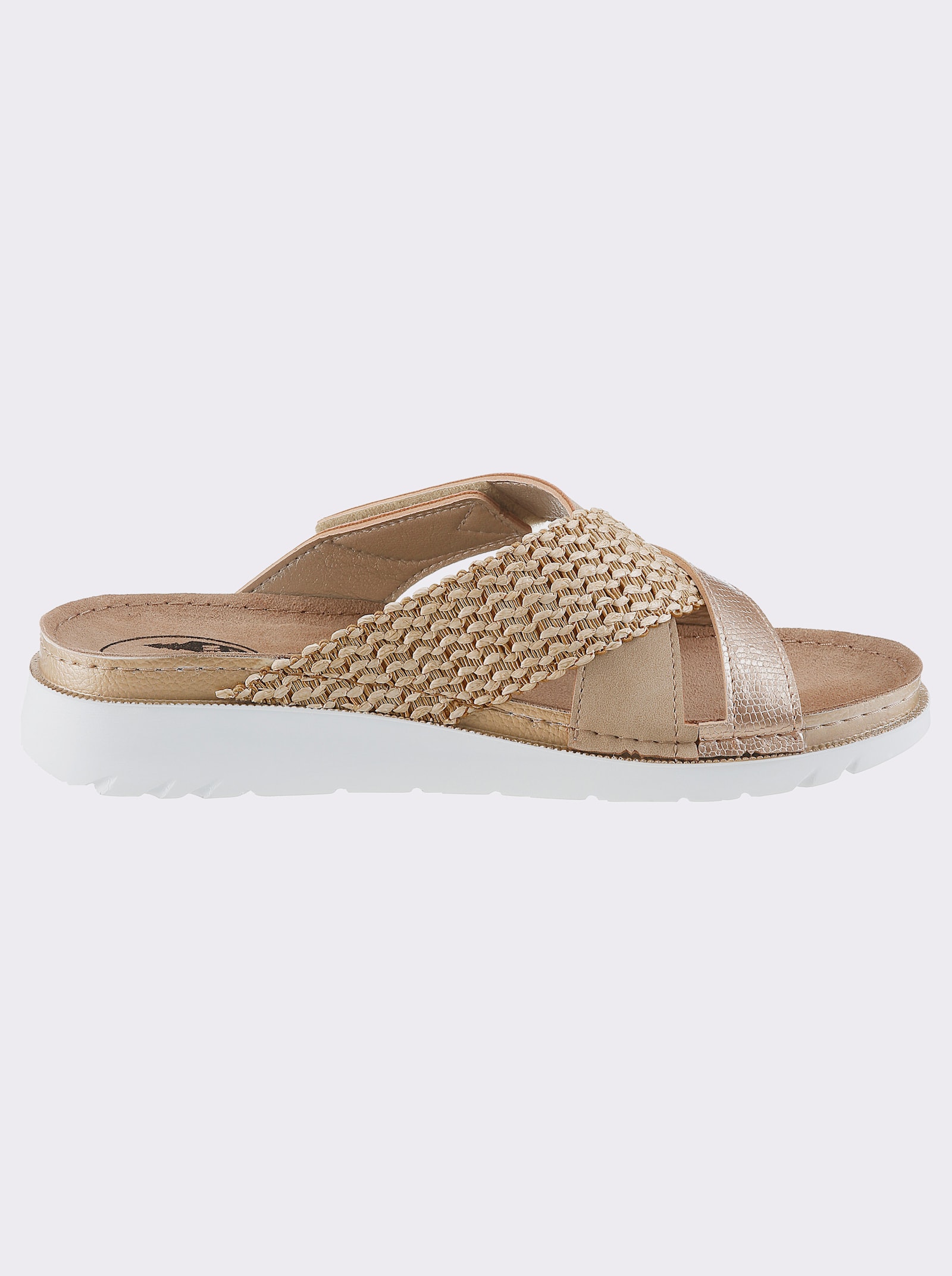 Franken Schuhe Pantolette mit Schrittdämpfung - beige