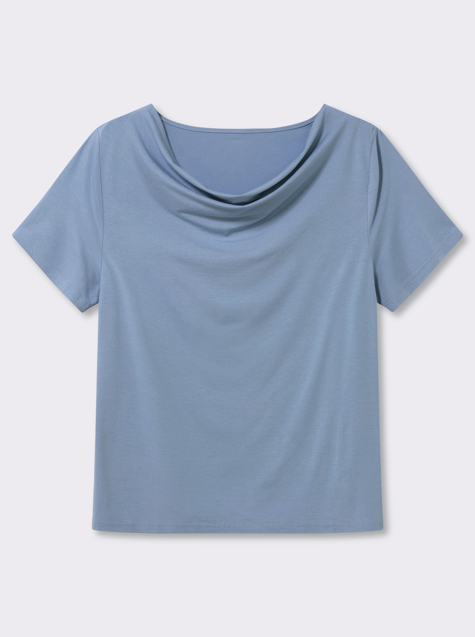 Wasserfallshirt mit kurzen Ärmeln - bleu