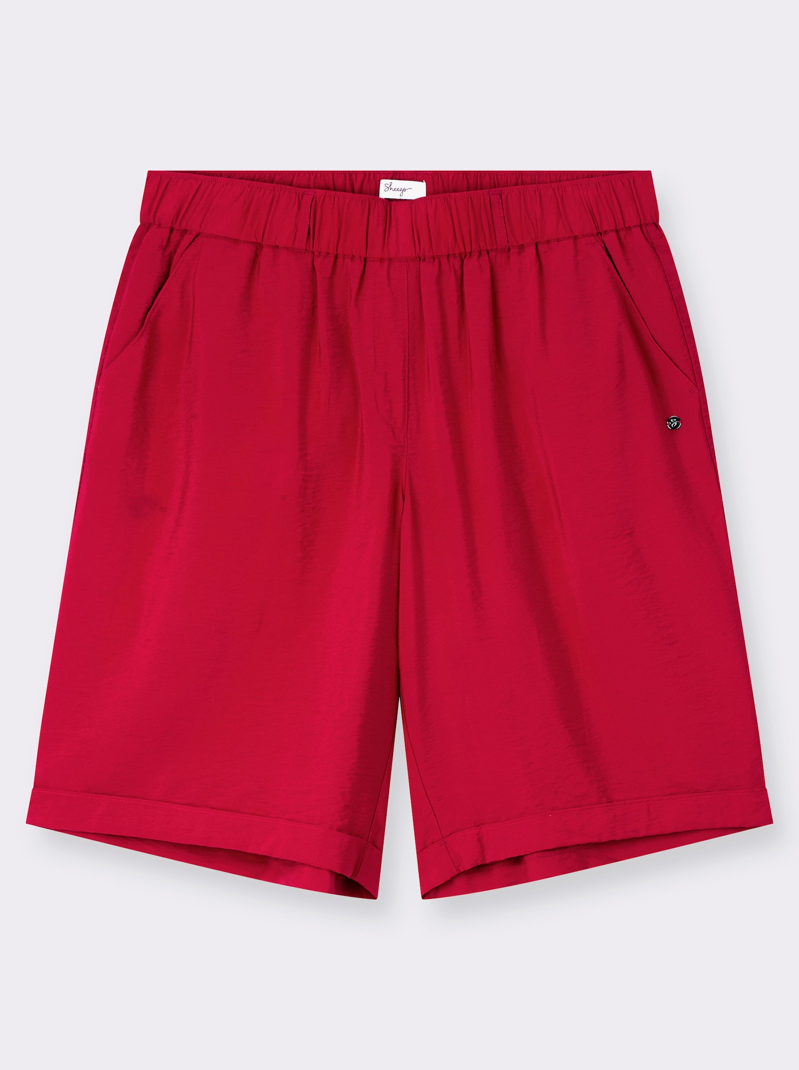 sheego Shorts mit Rundum-Dehnbund - rot