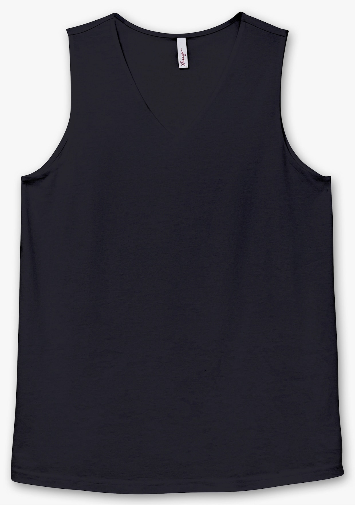 sheego Tanktop mit doppellagigem Vorderteil - tiefblau