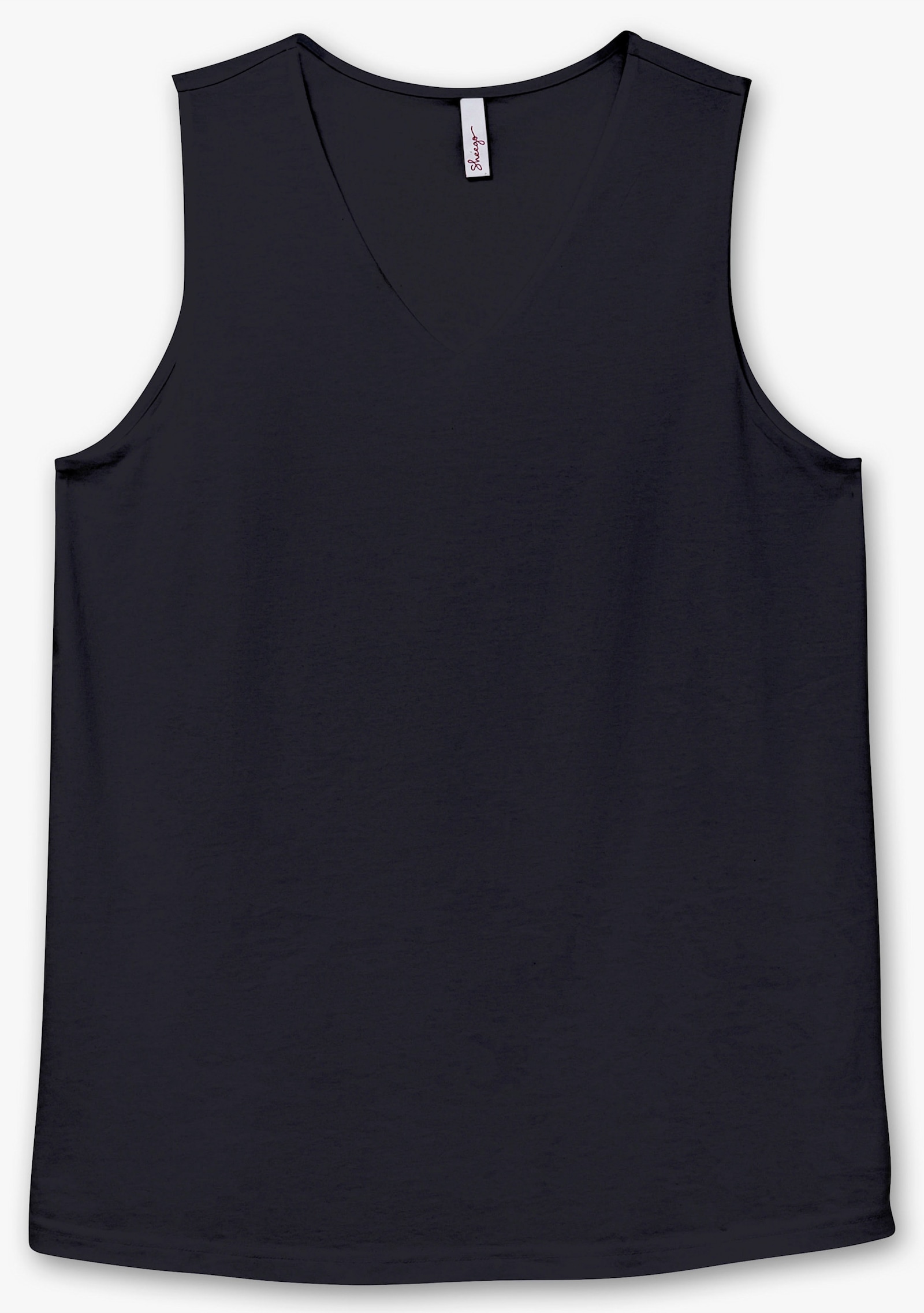 sheego Tanktop mit doppellagigem Vorderteil - tiefblau