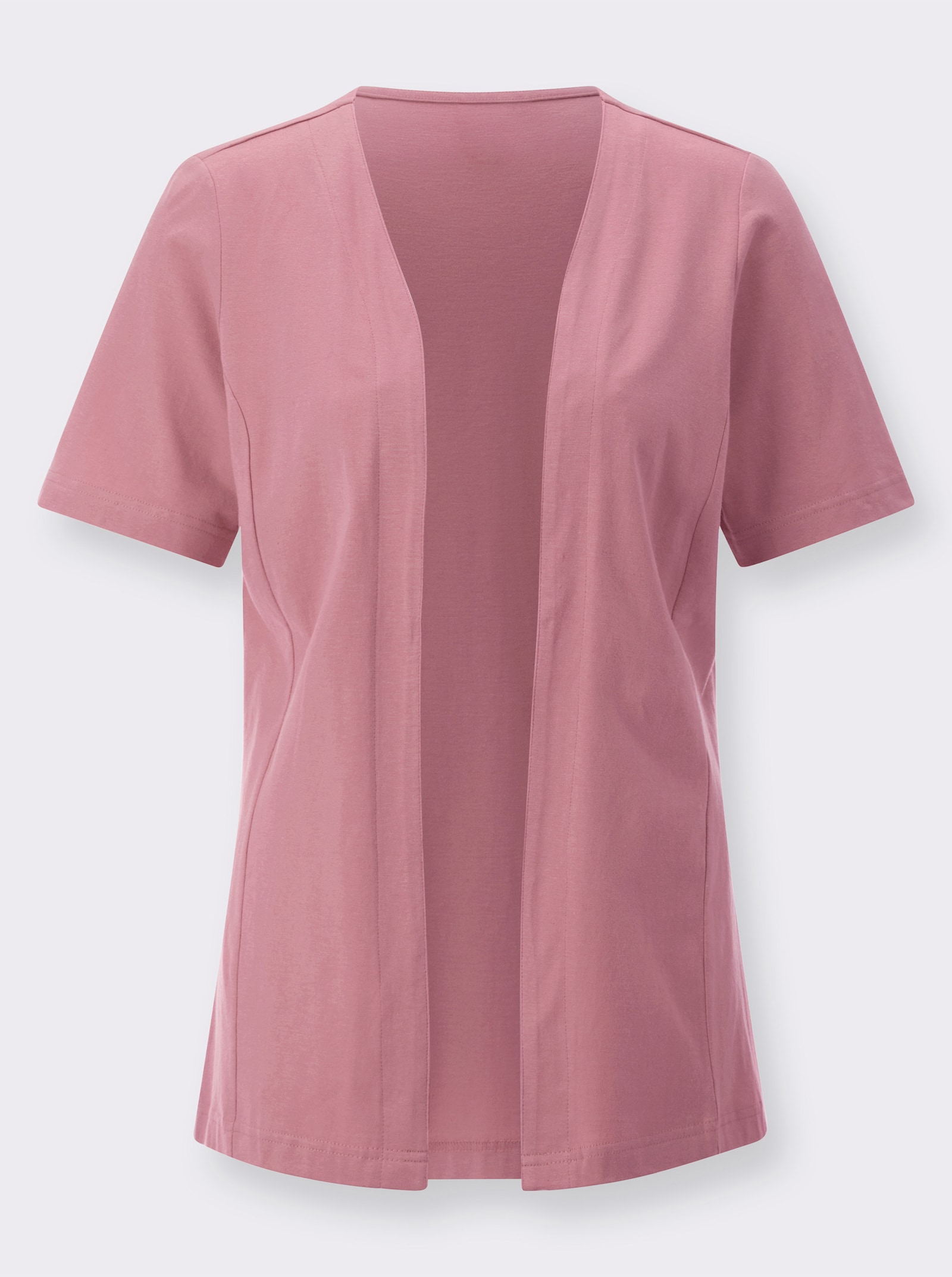 Shirtjacke aus Baumwolle - altrosa