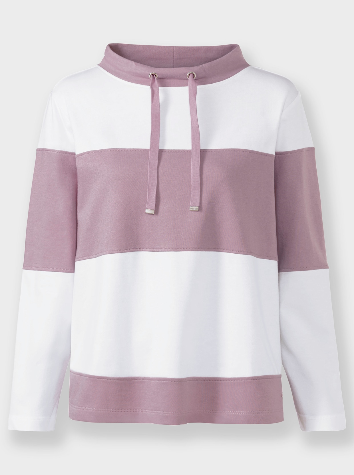 Sweatshirt - ecru-mauve