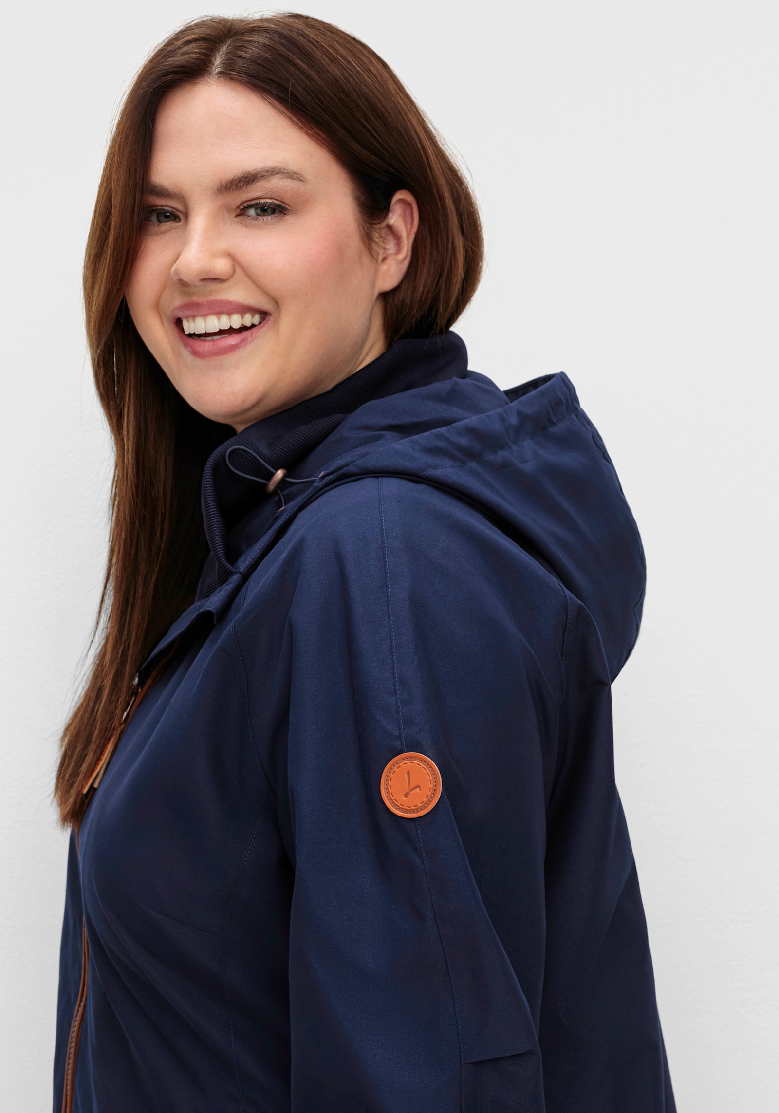 Übergangsjacke in Microfaser-Qualität - marine