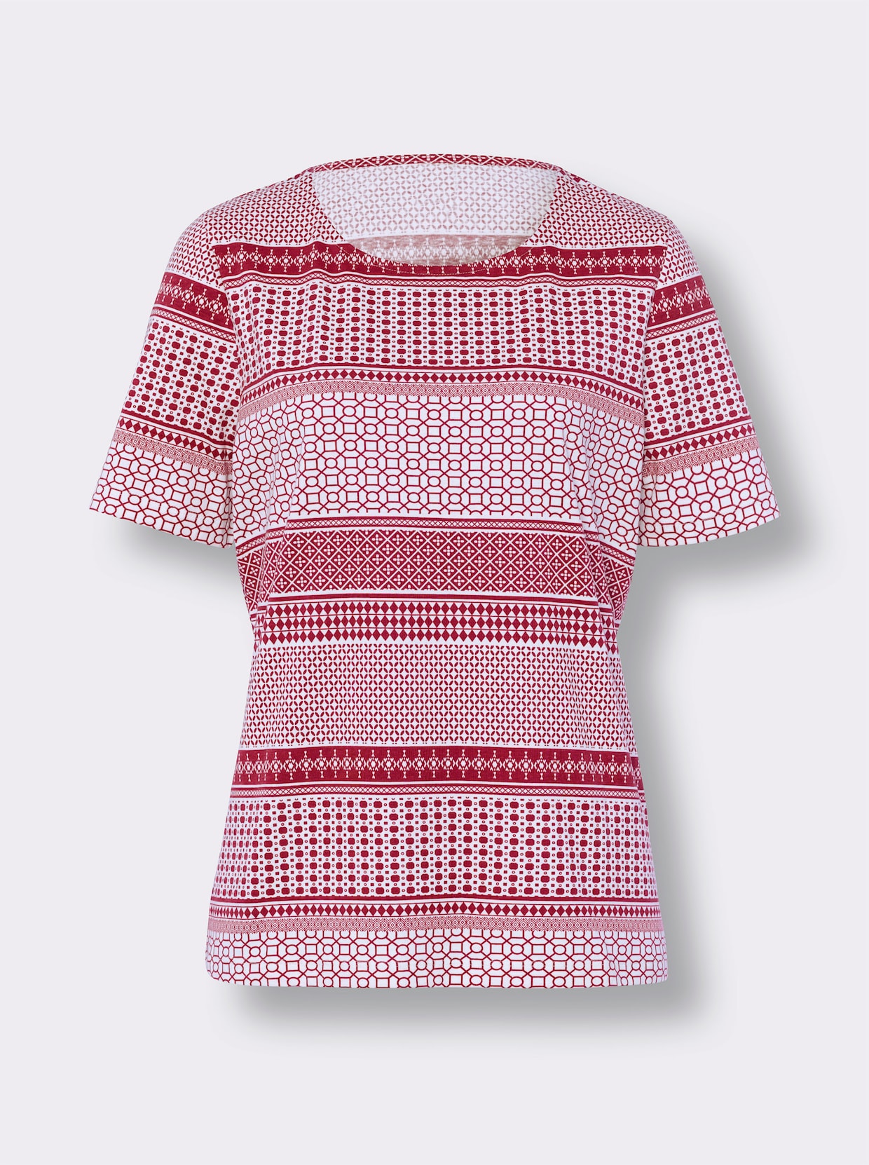 Shirt - rood/wit geprint