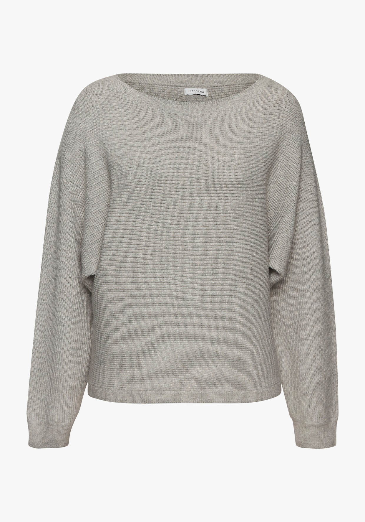 LASCANA Pullover met ronde hals - grijs gemêleerd