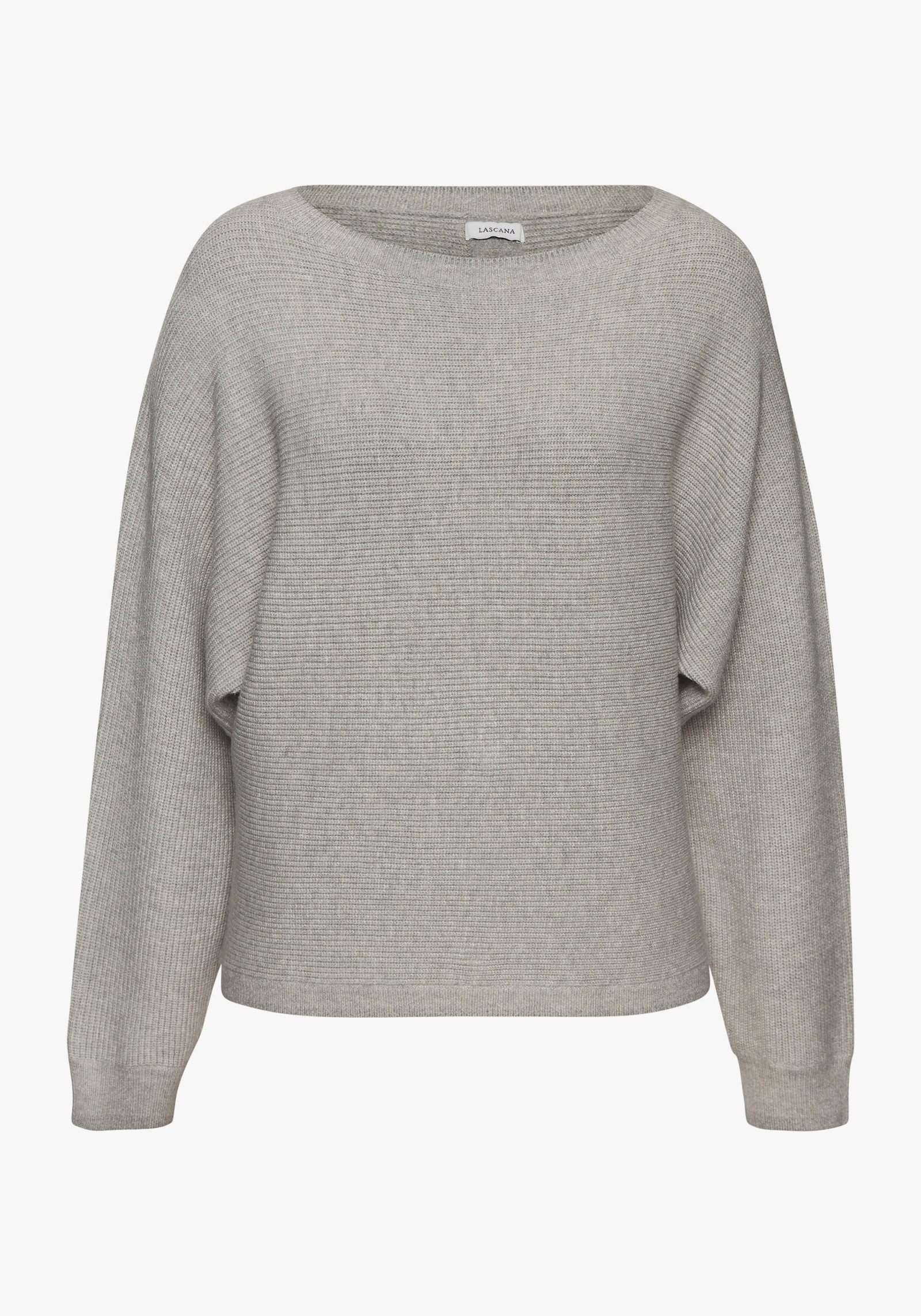 LASCANA Rundhalspullover - grau meliert