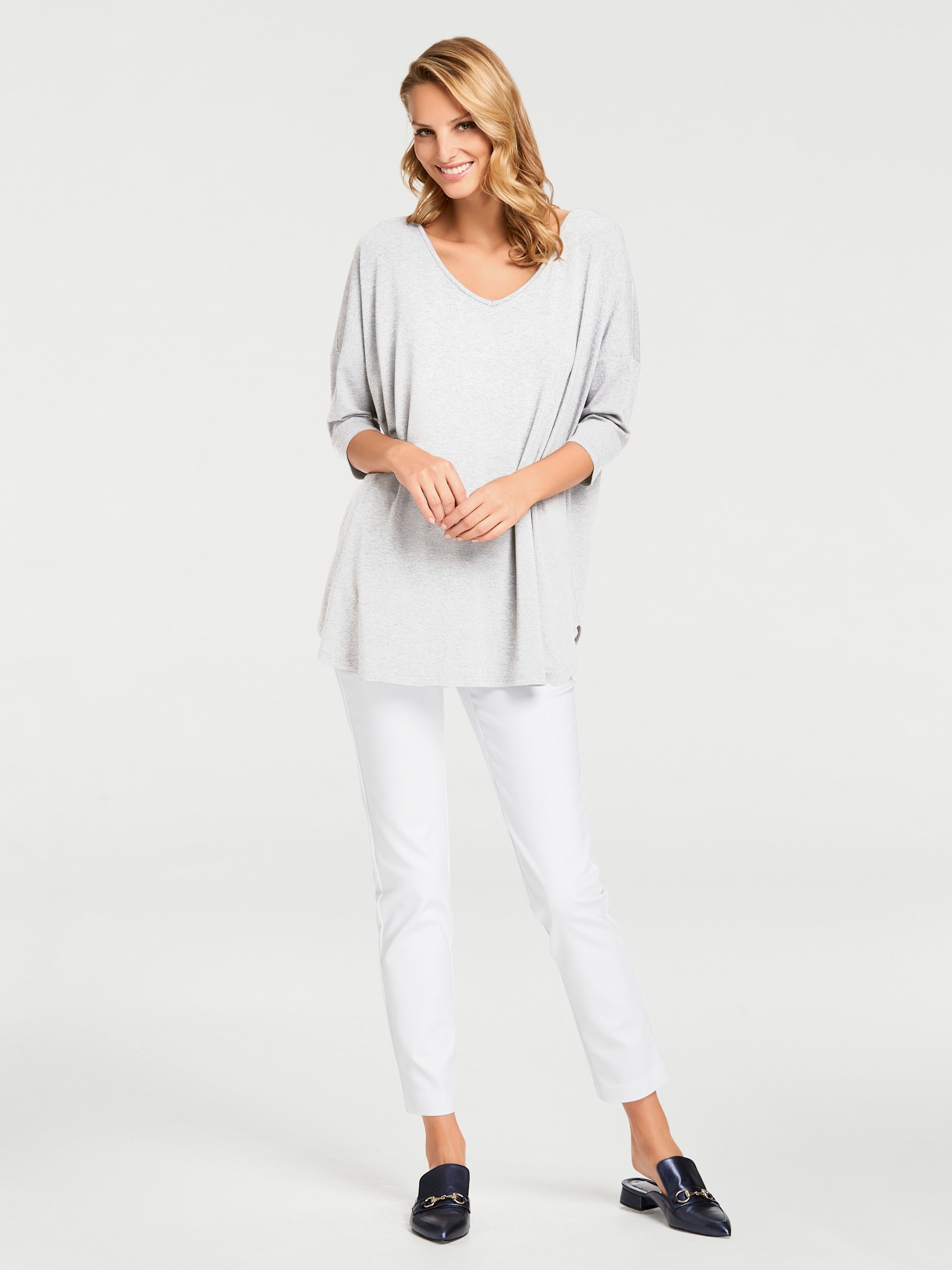 heine Oversize-Shirt mit Kaschier-Effekt - offwhite