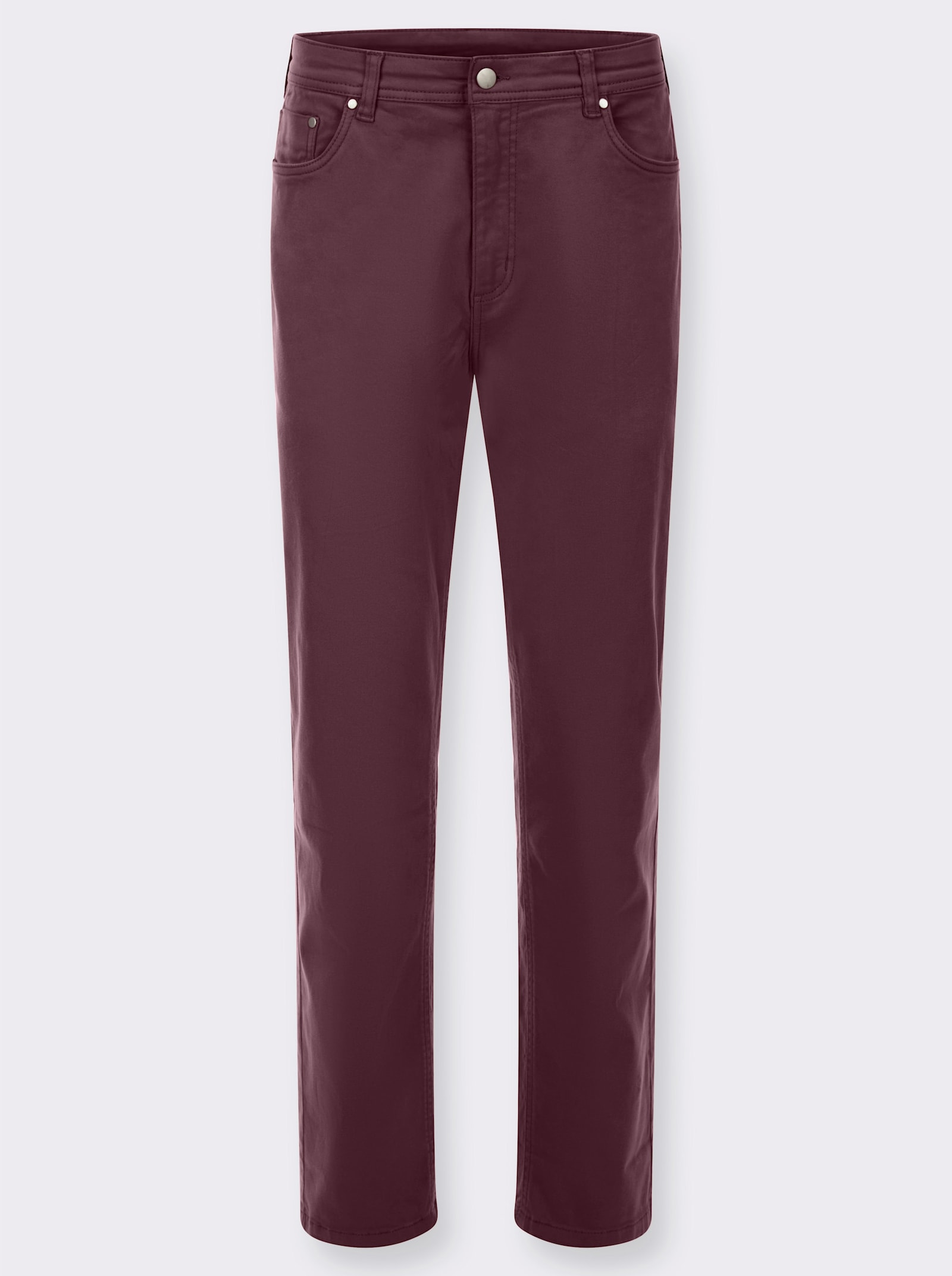 5-pocketjeans van twill - bordeaux