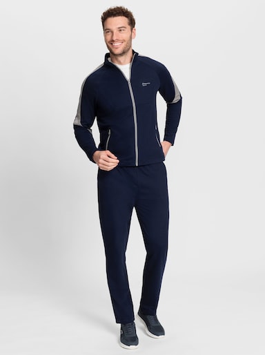 Freizeitanzug mit Reißverschluss-Taschen - marine-grau