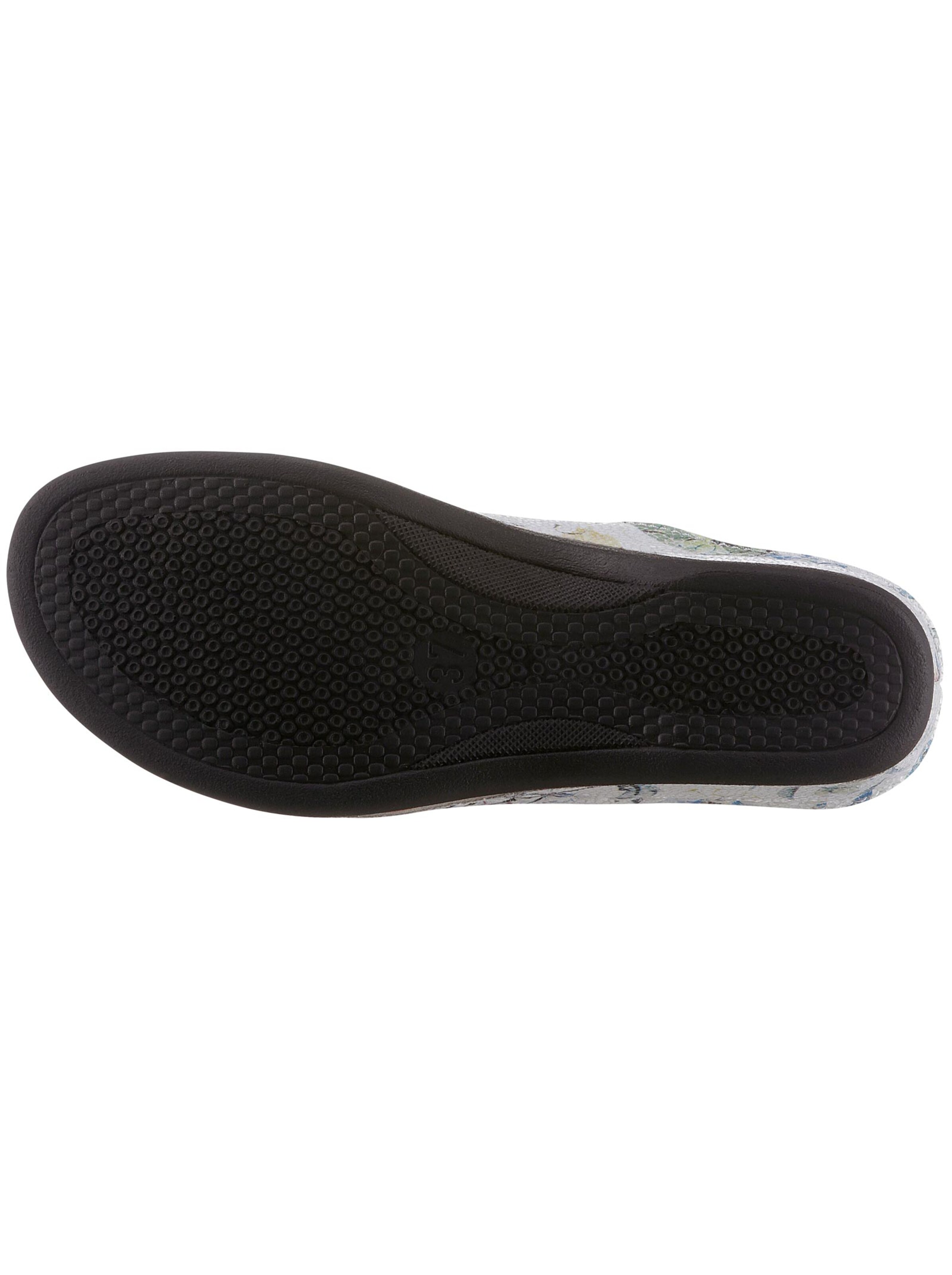 Franken Schuhe Pantolette - weiß-geblümt