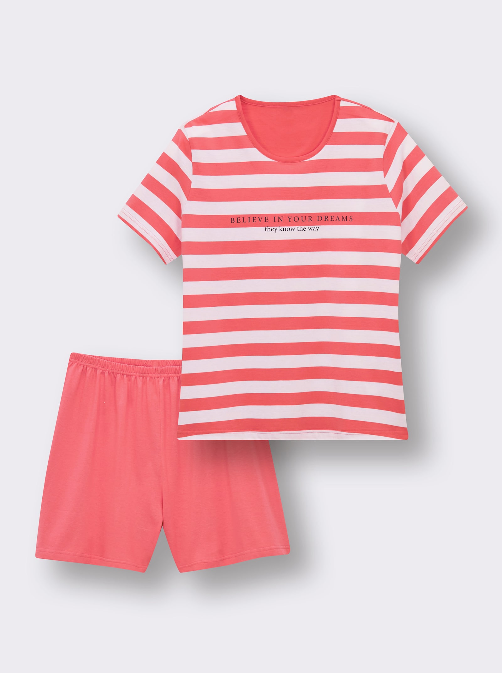 Comtessa Shorty - koralle-ecru-gestreift