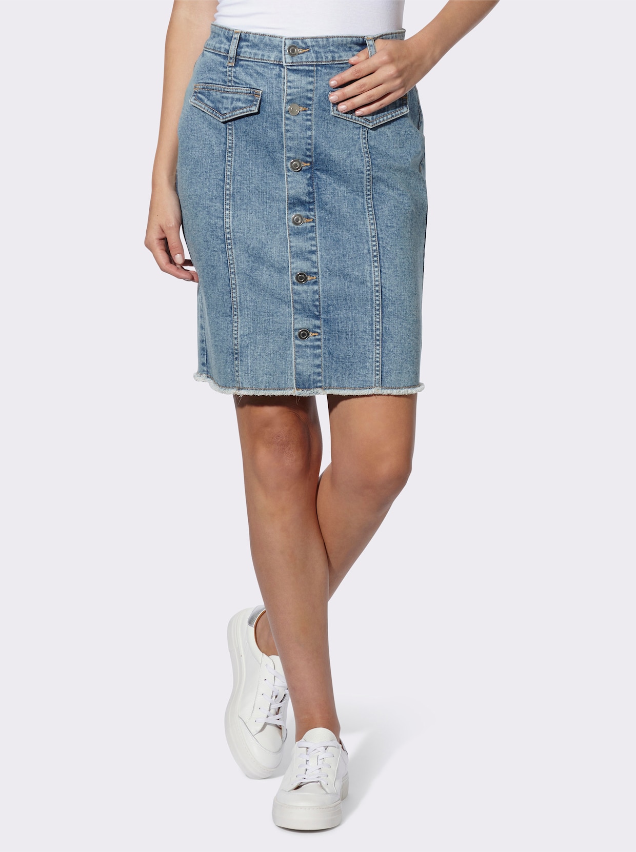 heine Jeansrock - blue-bleached