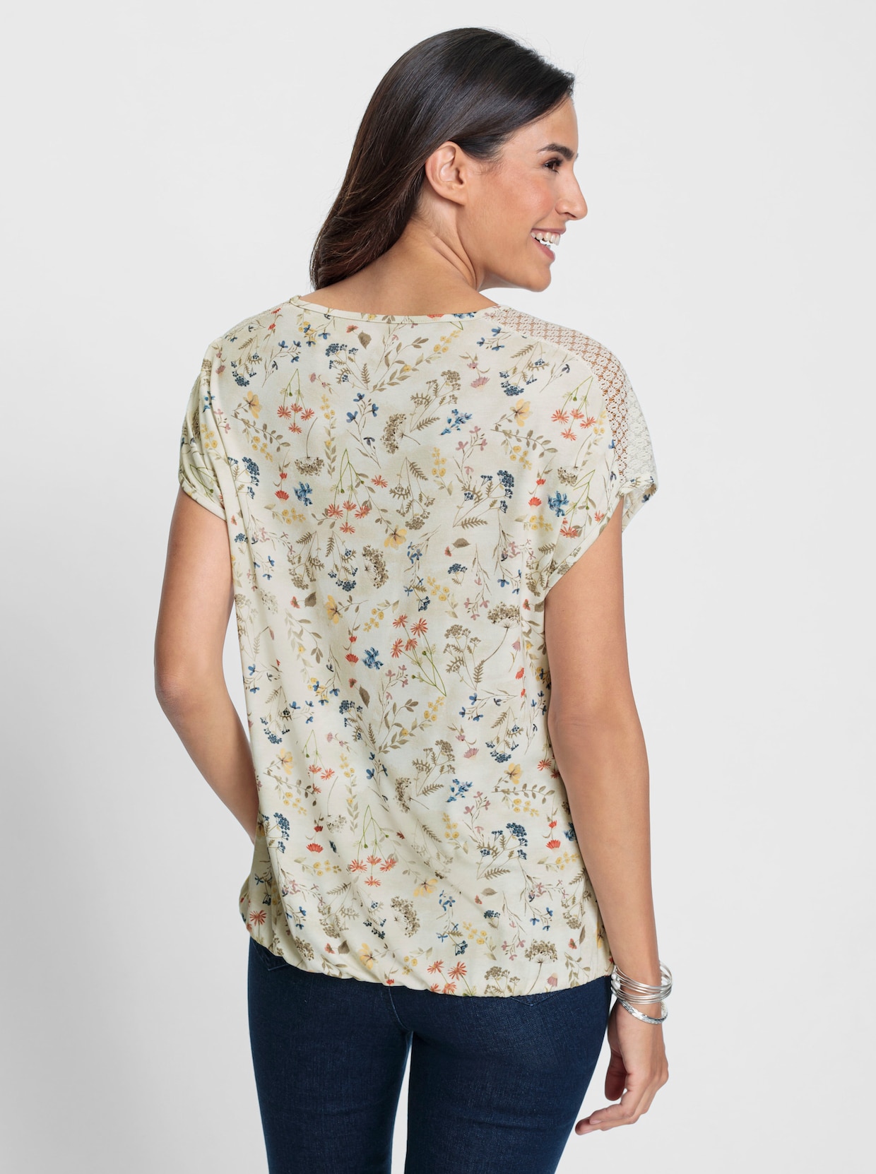 Shirt met print - rietgroen/flamingo bedrukt