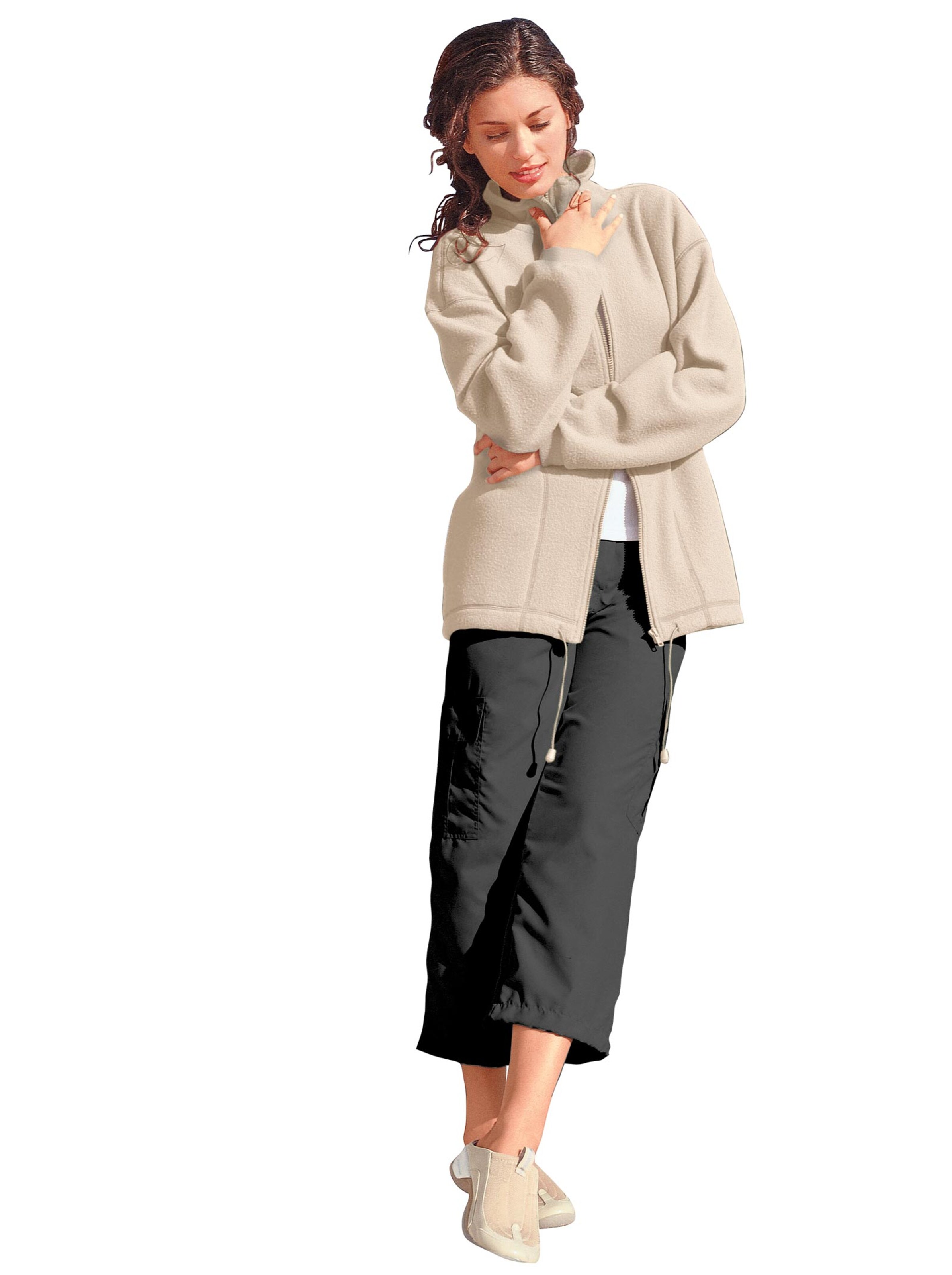 Fleece-Jacke - stein