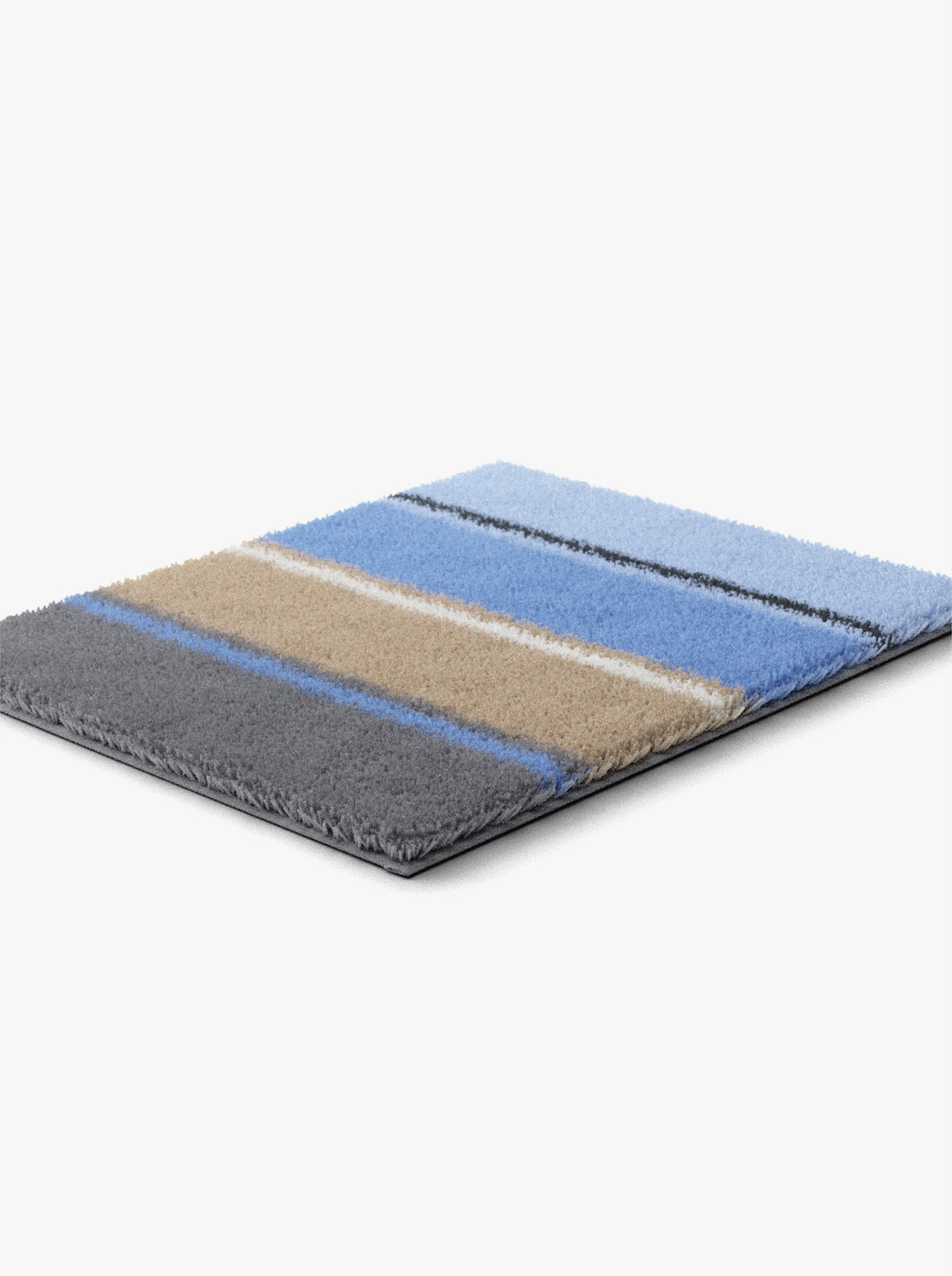 Grund Badematte - blau-taupe