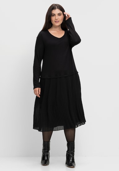 sheego Strickkleid - schwarz