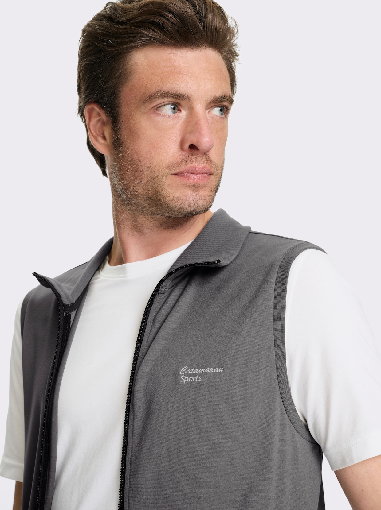 Catamaran Sports Sweatweste mit seitlichen Taschen - anthrazit