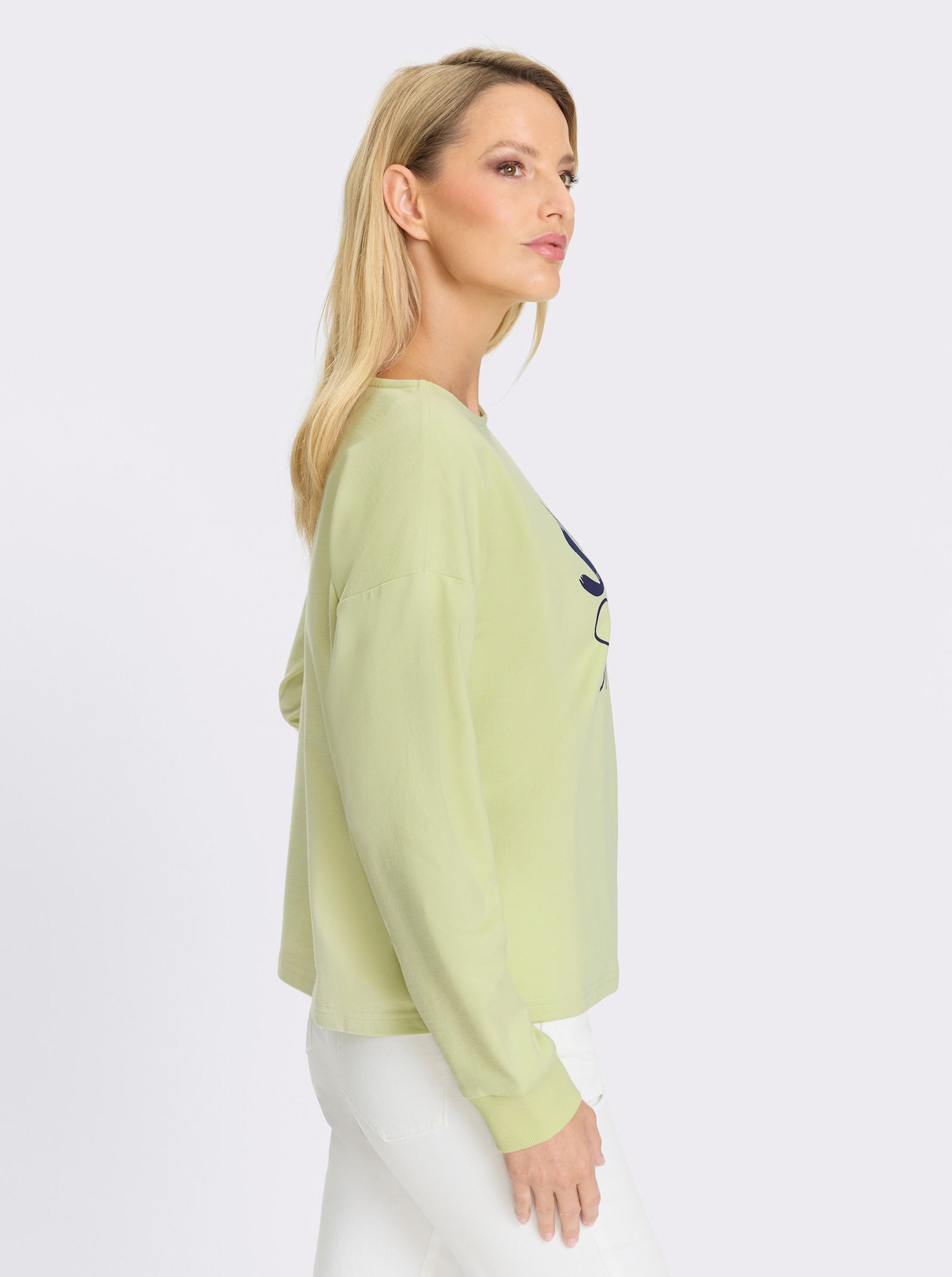 heine Sweatshirt mit Schriftzug - pistazie