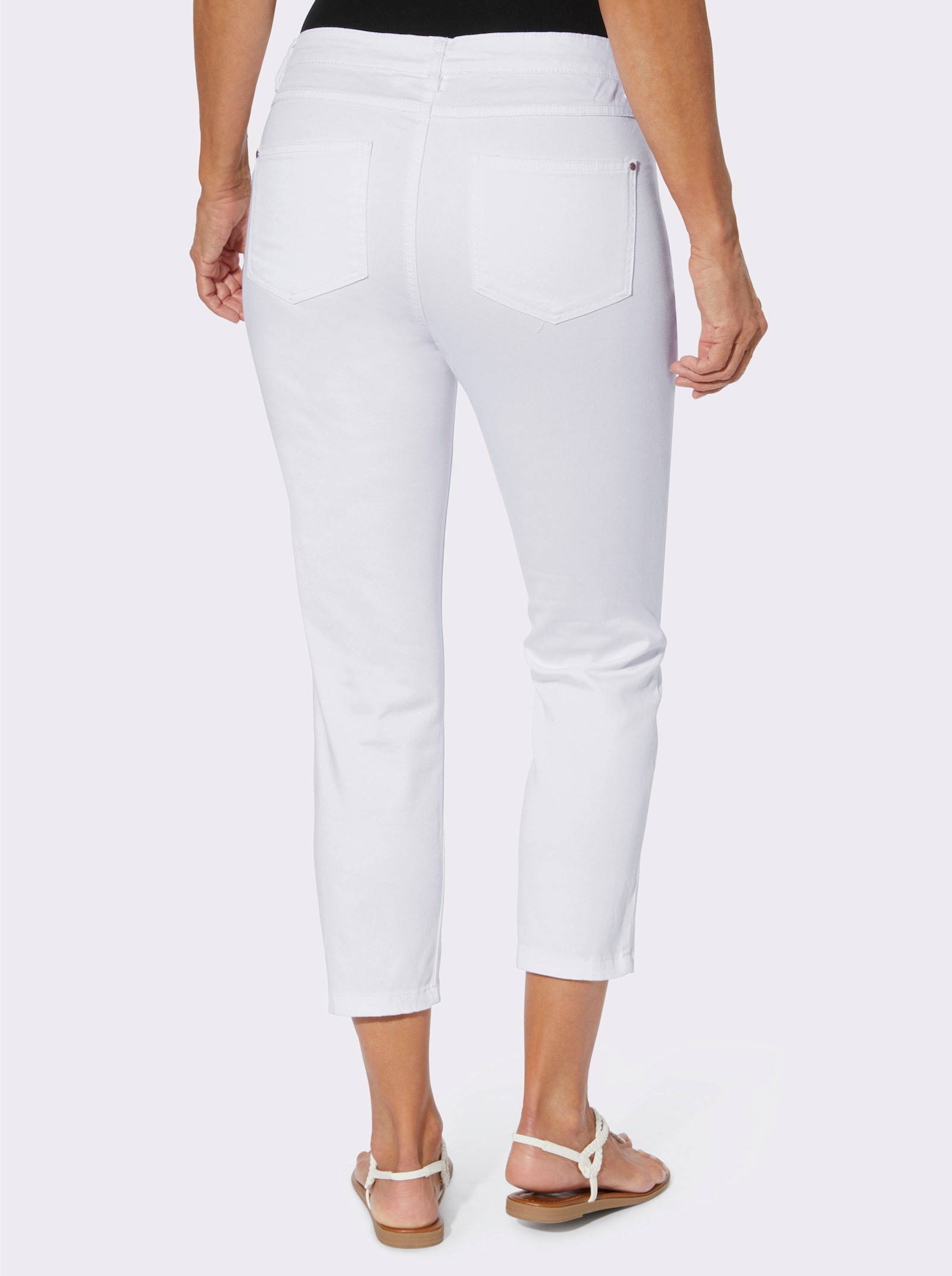 7/8-Jeans mit Stretch-Anteil - wollweiß