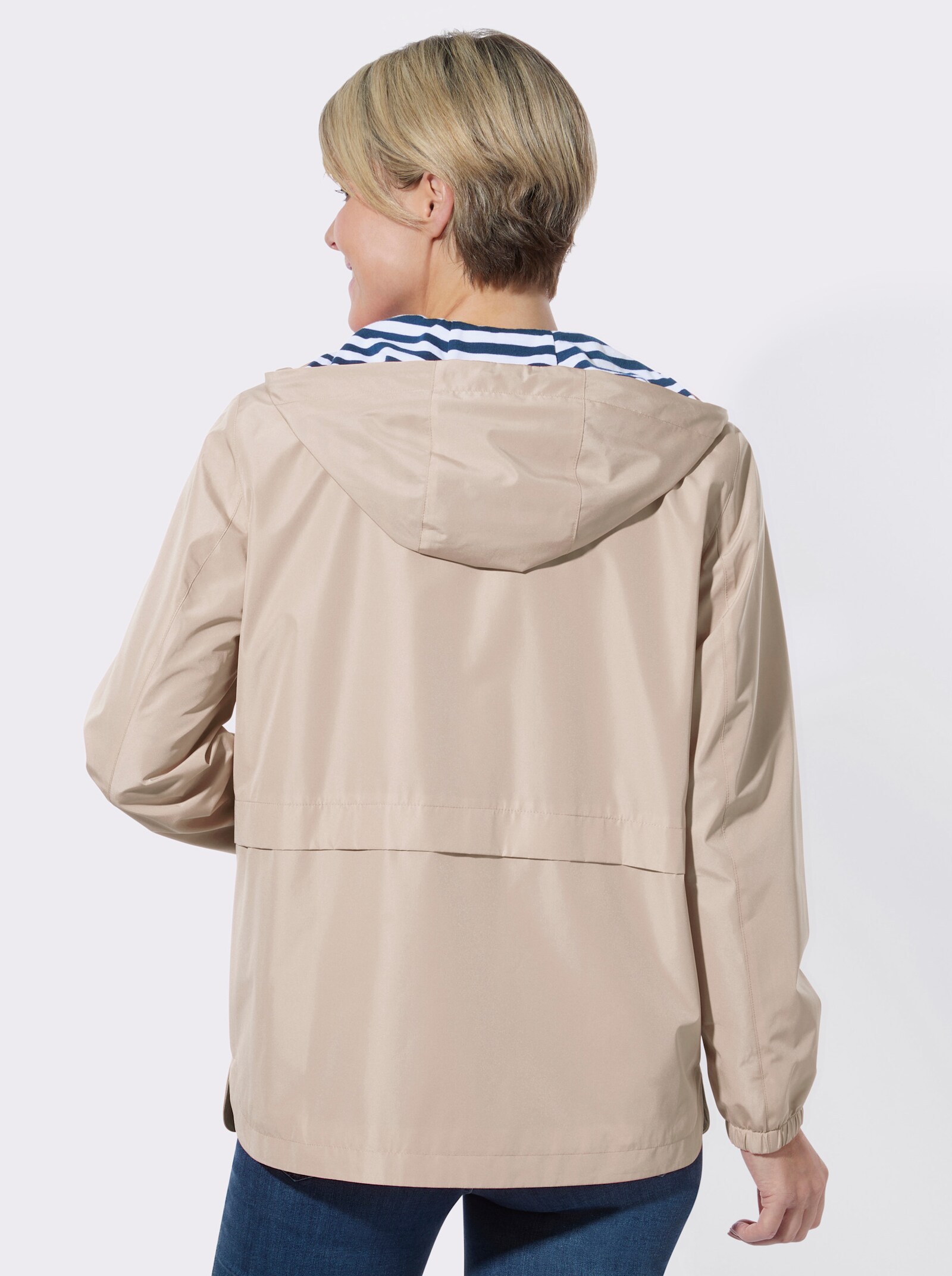 Übergangsjacke mit Kapuze - sand