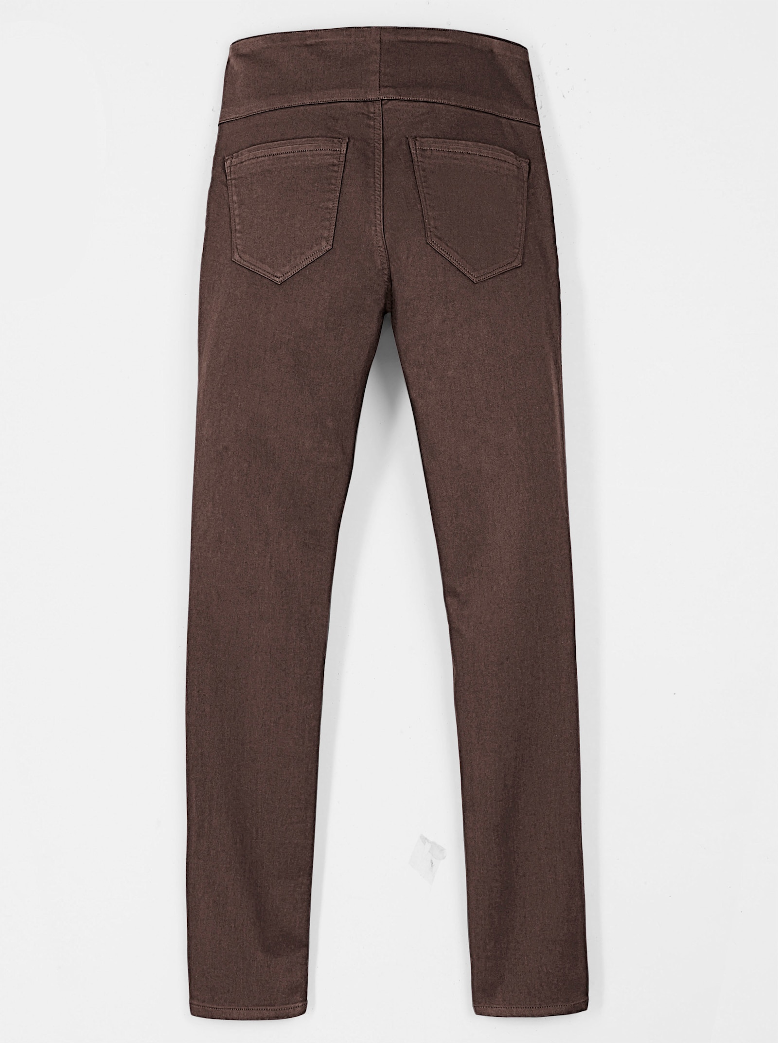 Schlupfhose mit hohem Dehnbund - schoko