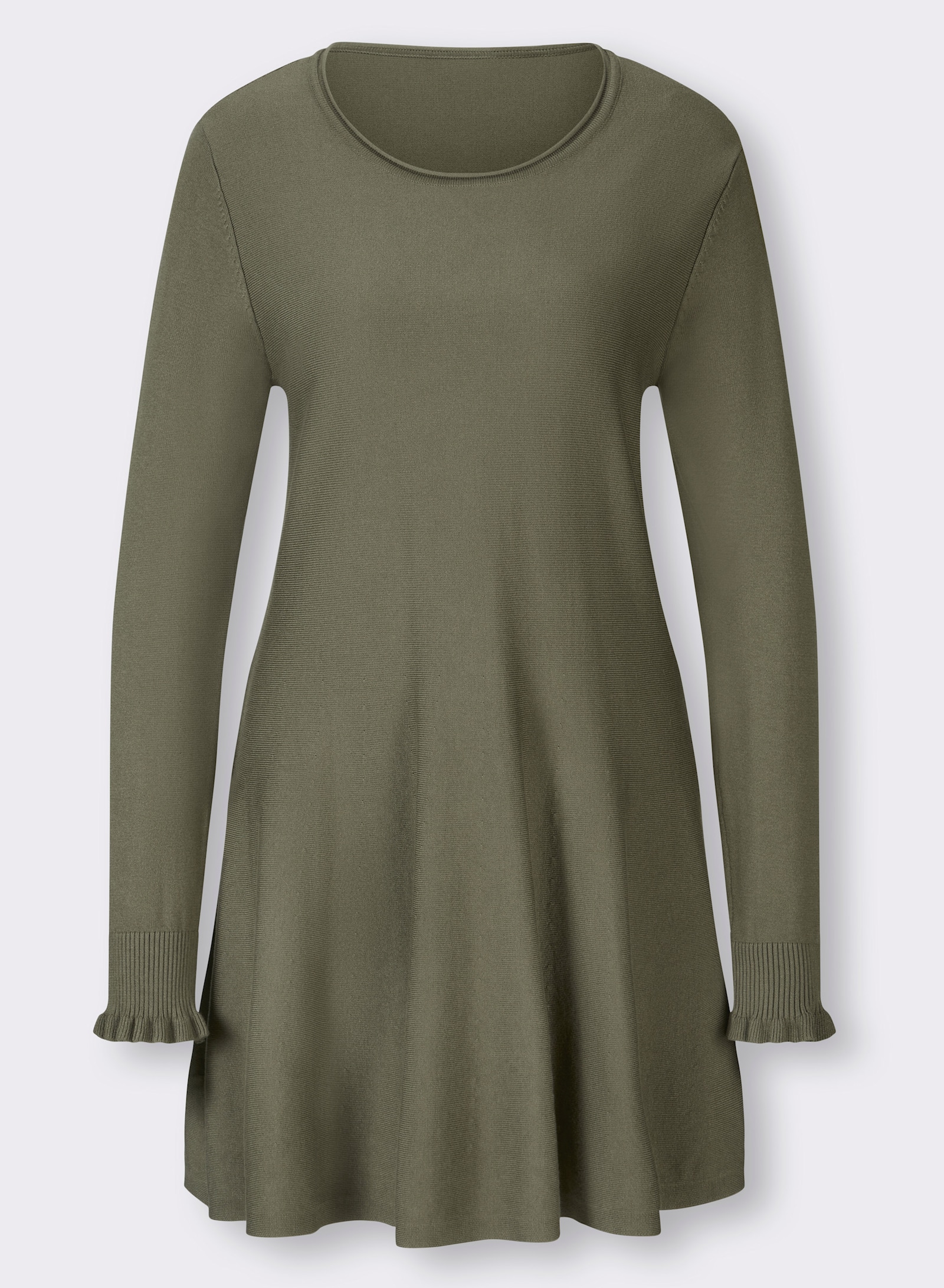 heine Longpullover in leicht ausgestellter Form - khaki