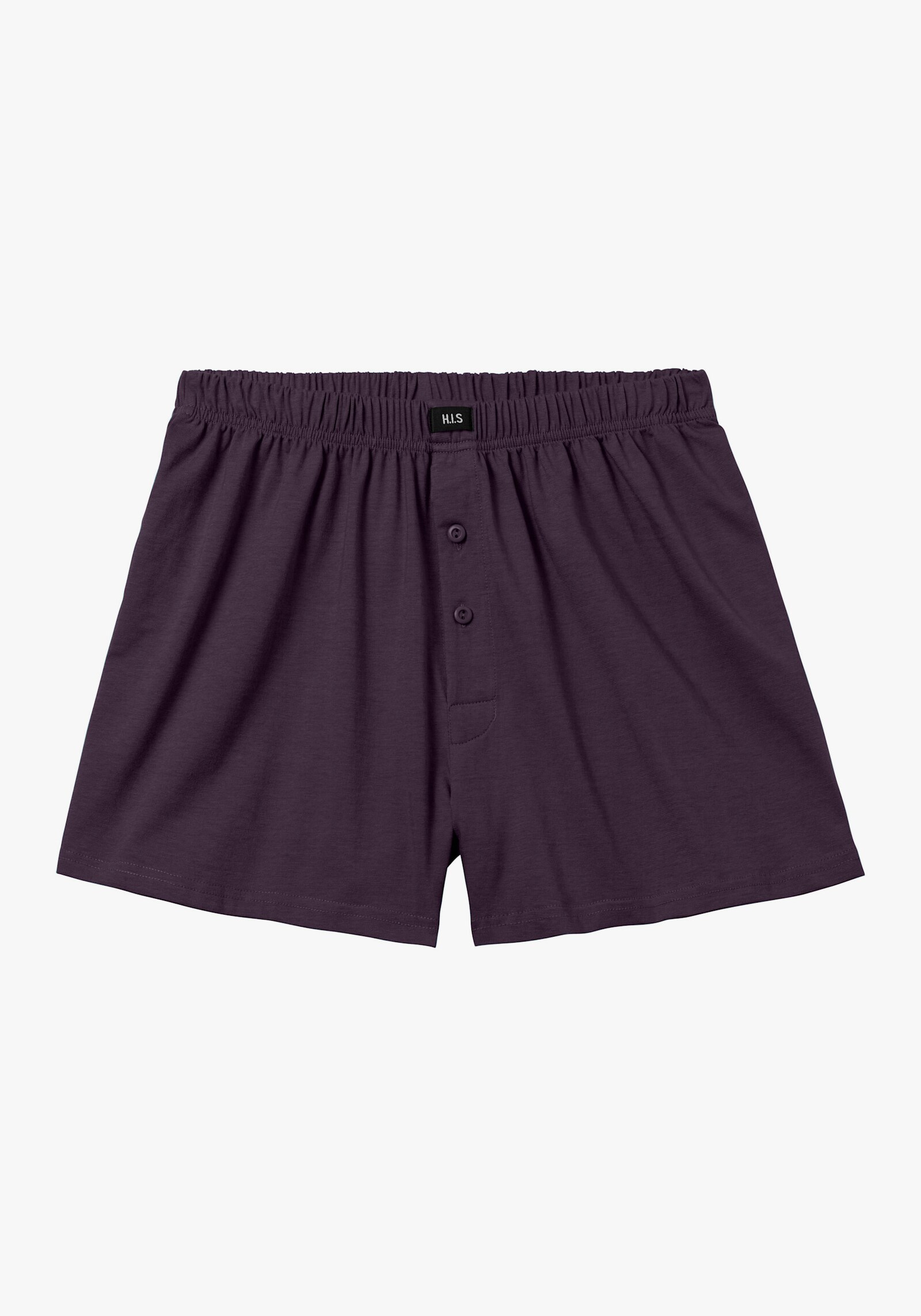 H.I.S Wijde boxer - grijs gemêleerd, blauw/groen, aubergine, blauw, antraciet