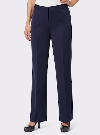 Bügelfaltenhose mit weiten Beinen - marine