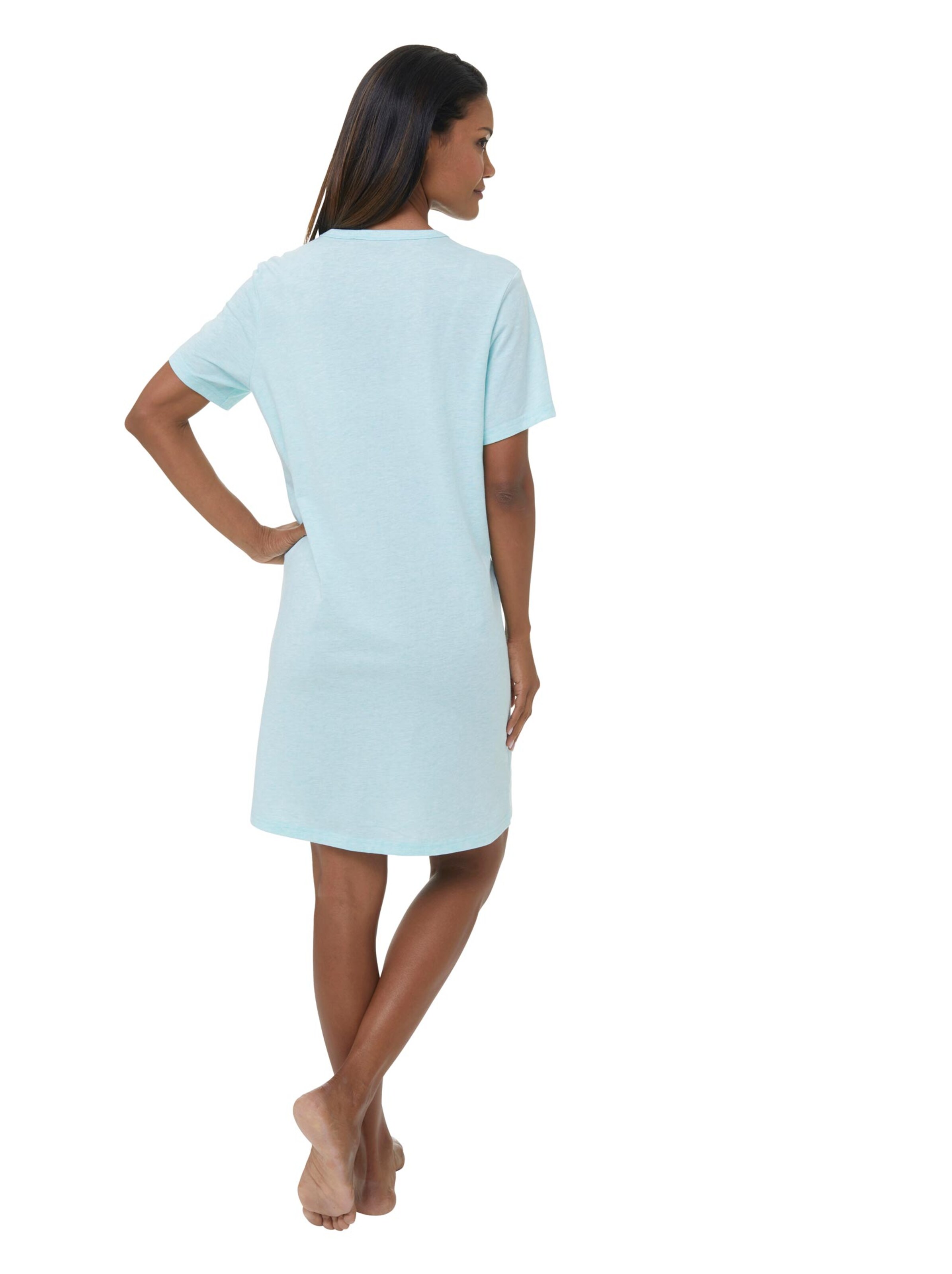 wäschepur Sleepshirts - mint-meliert + orange-meliert